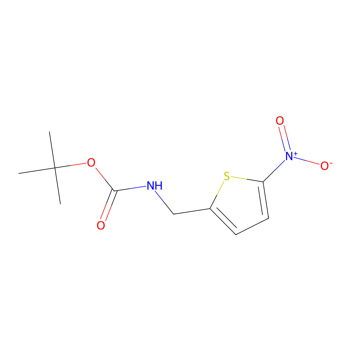 Tert-butyl N-[(5-nitrothiophen-2-YL)methyl]carbamate molecular structure, CAS 1881290-67-0