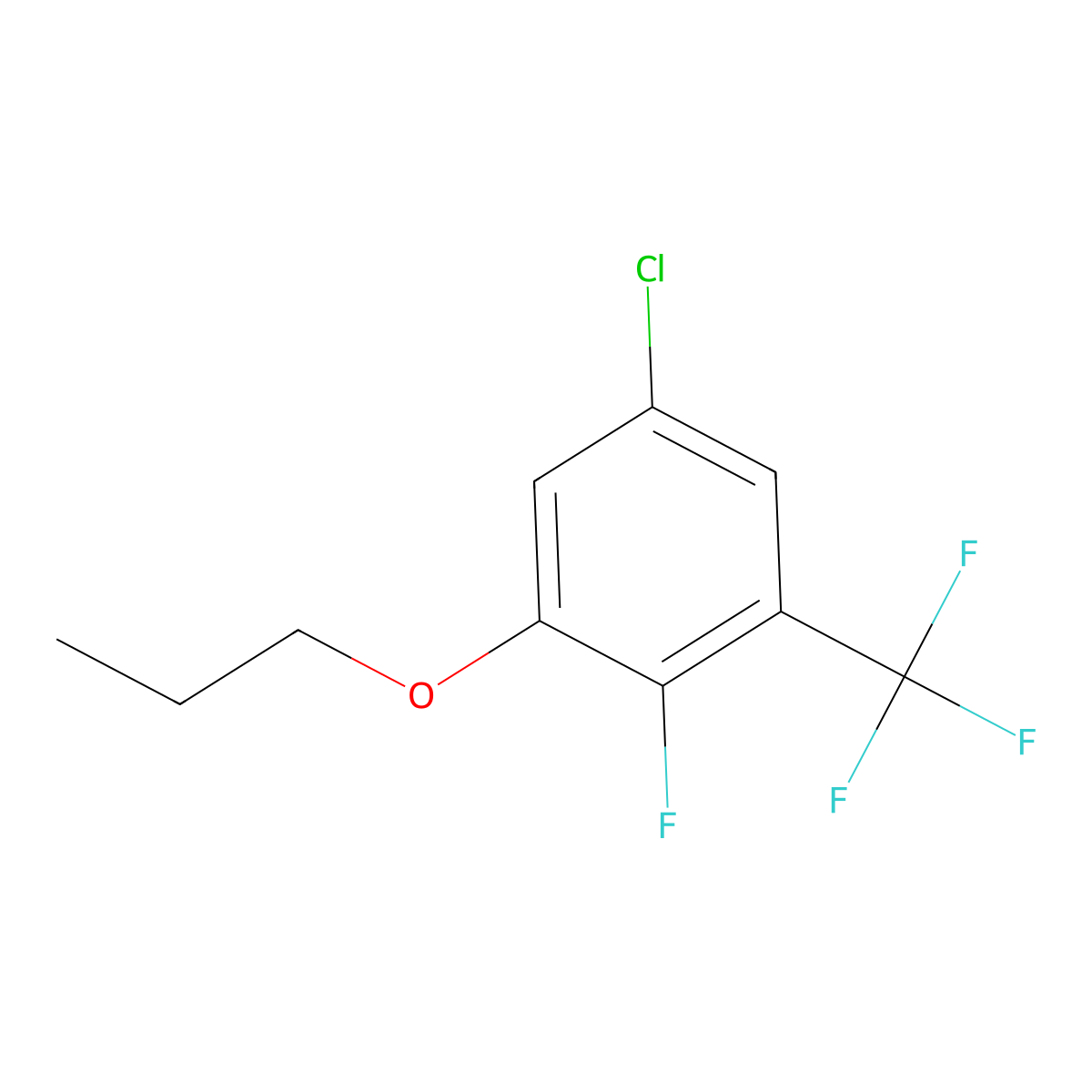 5-Chloro-2-fluoro-1-propoxy-3-(trifluoromethyl)benzene molecular structure, CAS 1881290-69-2