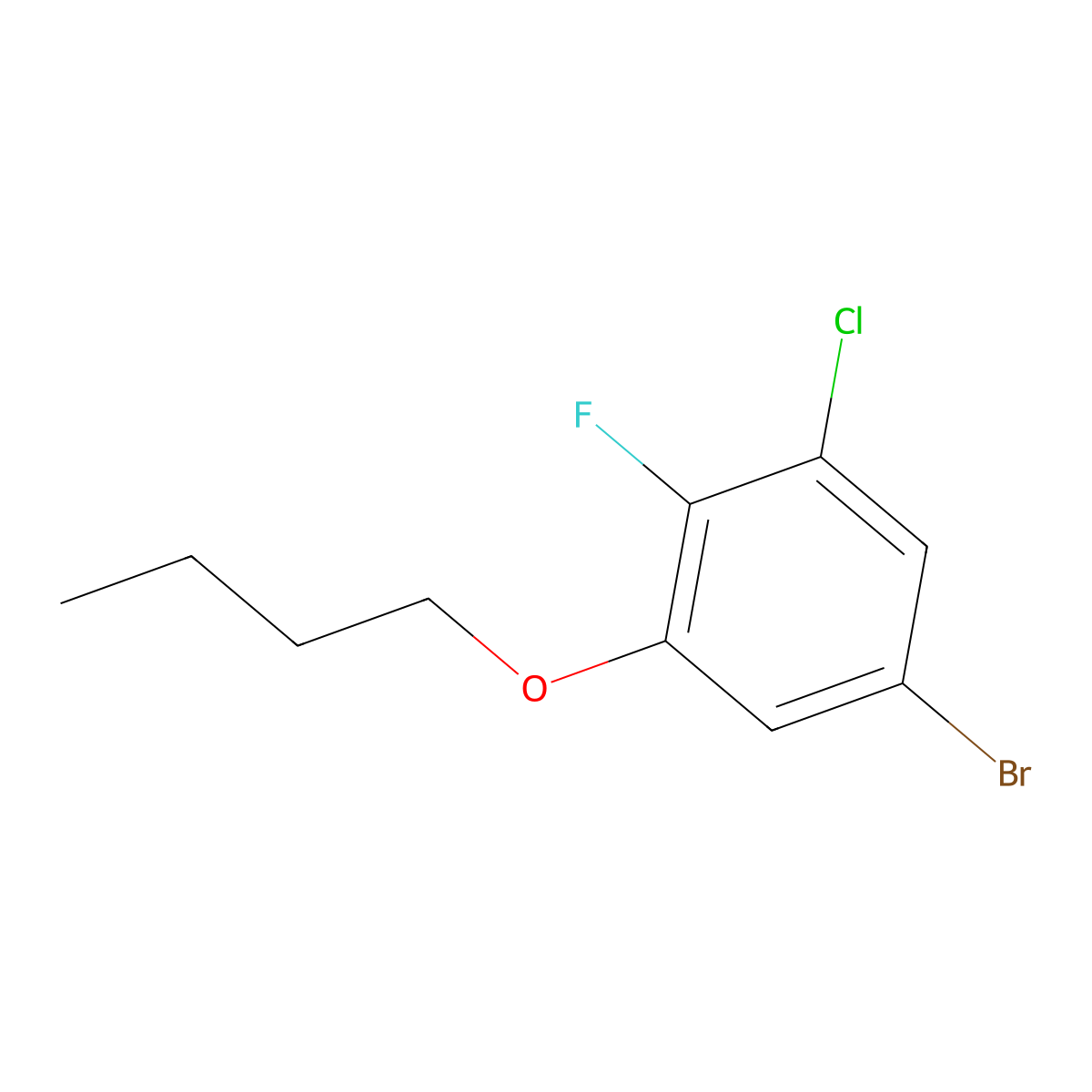 5-Bromo-1-butoxy-3-chloro-2-fluorobenzene molecular structure, CAS 1881290-71-6