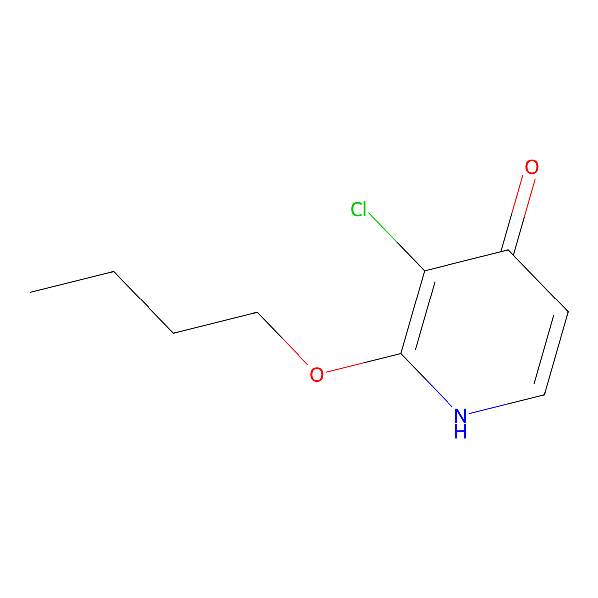 2-Butoxy-3-chloropyridin-4-OL molecular structure, CAS 1881290-74-9