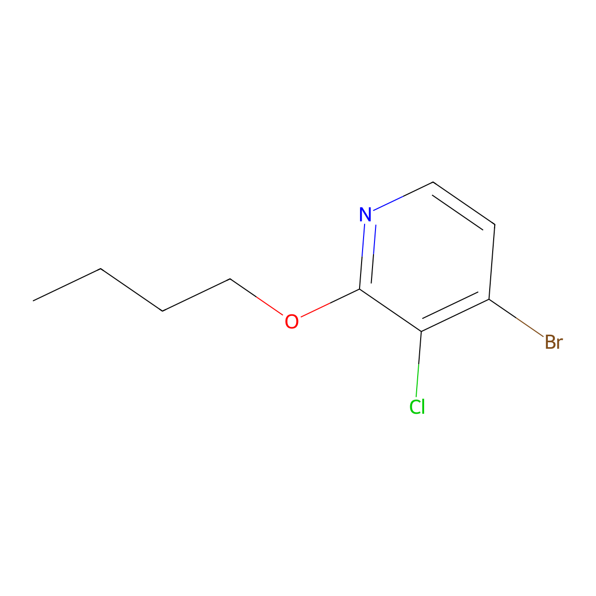 4-Bromo-2-butoxy-3-chloropyridine molecular structure, CAS 1881290-75-0