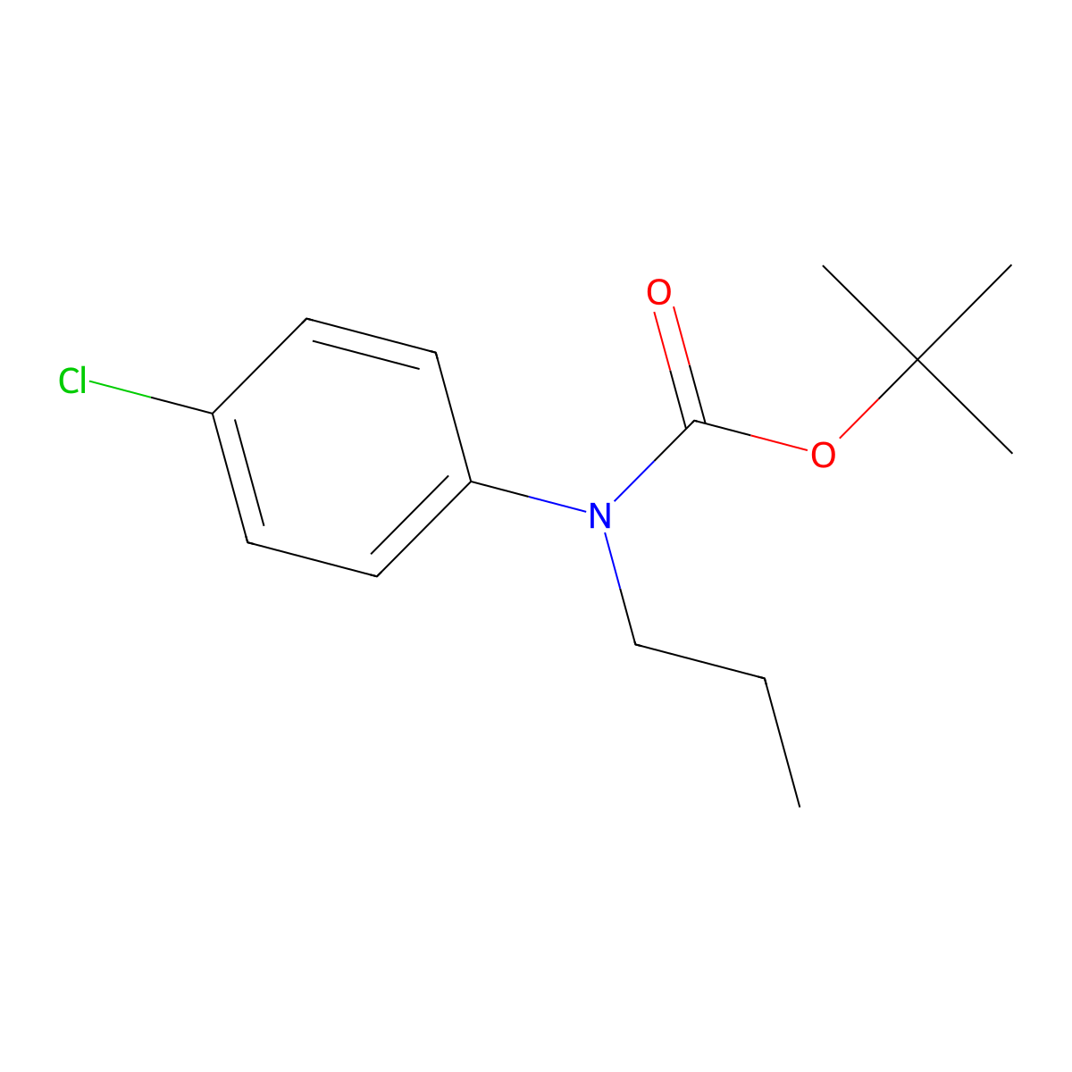 Tert-butyl N-(4-chlorophenyl)-N-propylcarbamate molecular structure, CAS 1881290-78-3