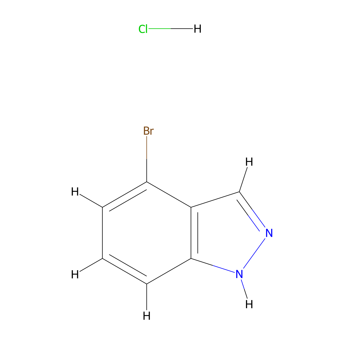 4-Bromo-1H-indazole hydrochloride molecular structure, CAS 1881290-83-0