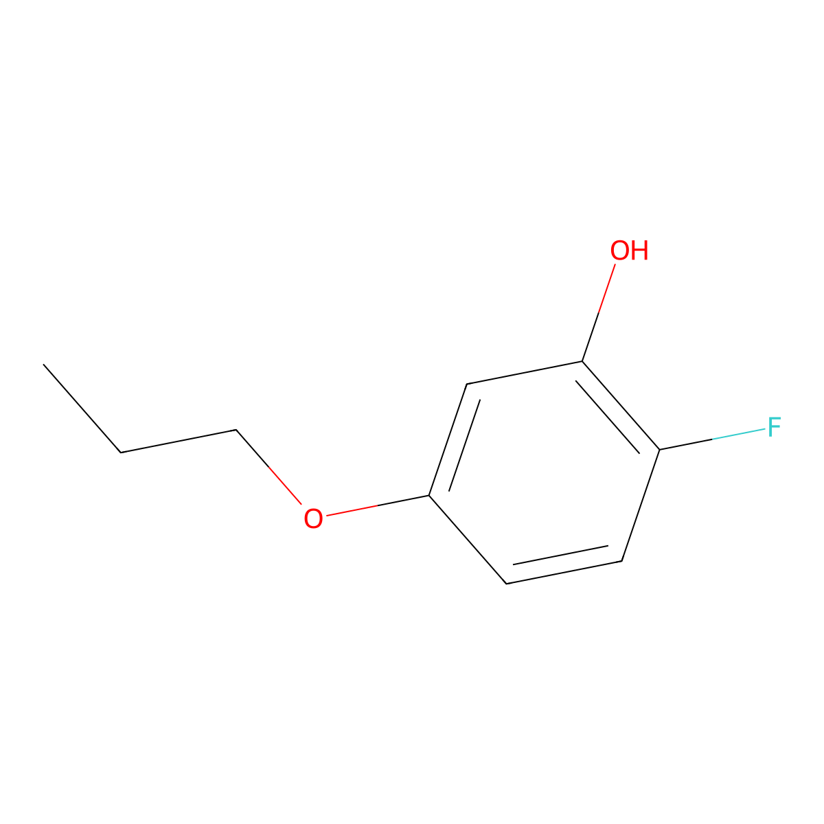 2-Fluoro-5-propoxyphenol molecular structure, CAS 1881290-85-2
