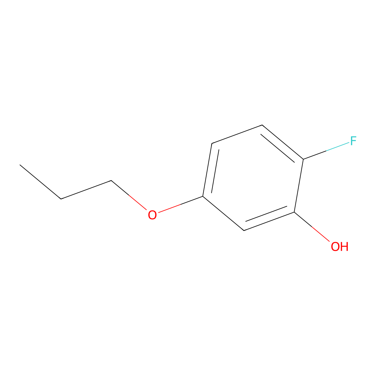 2-Fluoro-5-propoxyphenol molecular structure, CAS 1881290-85-2
