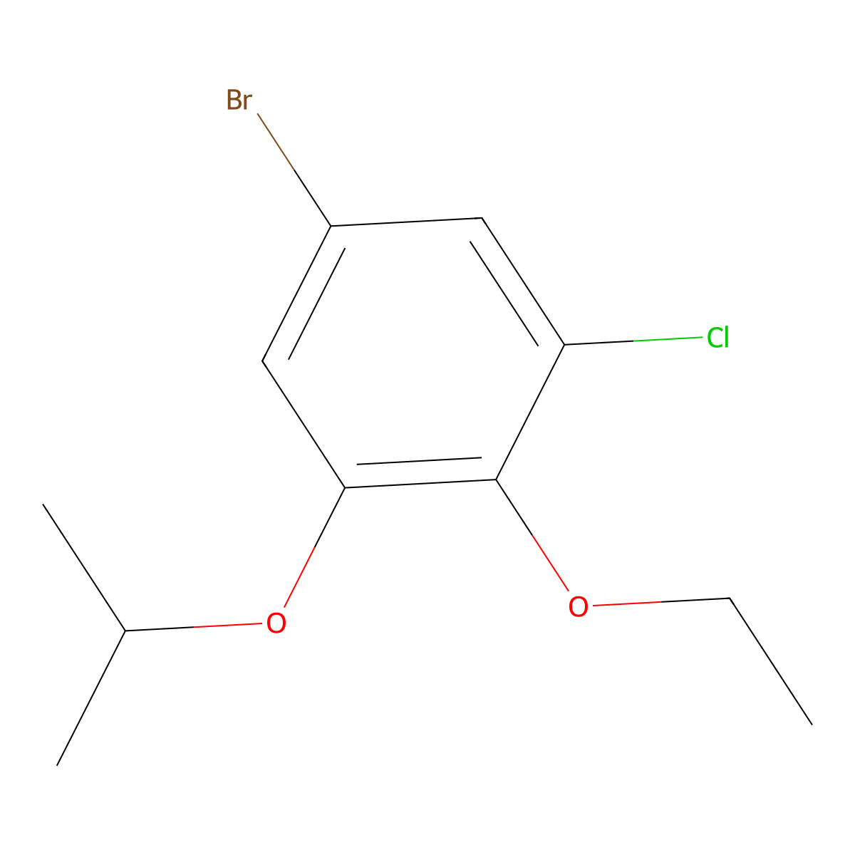 5-Bromo-1-chloro-2-ethoxy-3-(propan-2-yloxy)benzene molecular structure, CAS 1881290-87-4