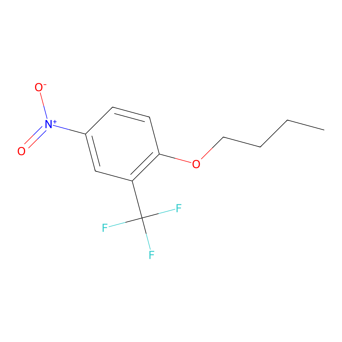 1-Butoxy-4-nitro-2-(trifluoromethyl)benzene molecular structure, CAS 1881290-90-9