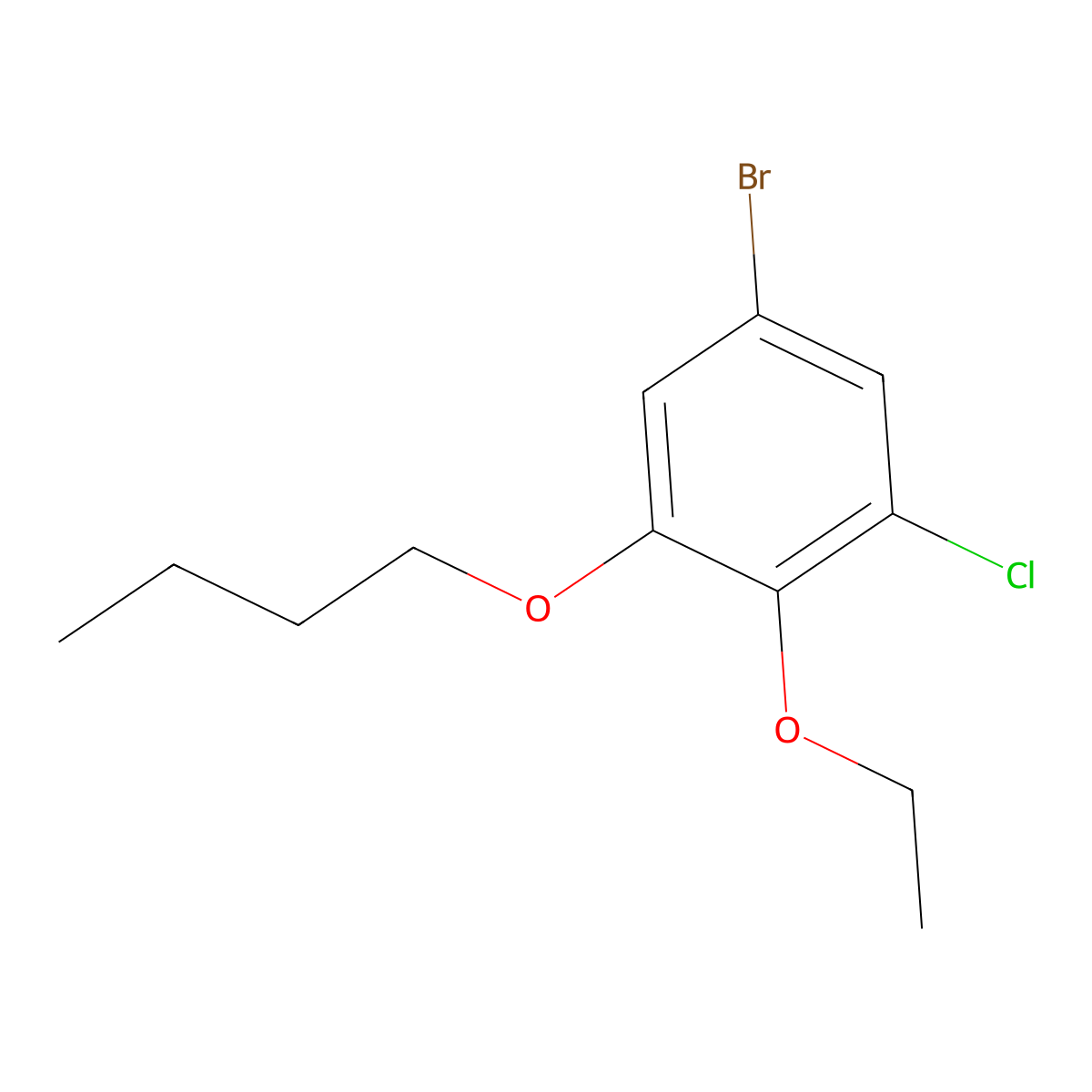 5-Bromo-1-butoxy-3-chloro-2-ethoxybenzene molecular structure, CAS 1881291-00-4