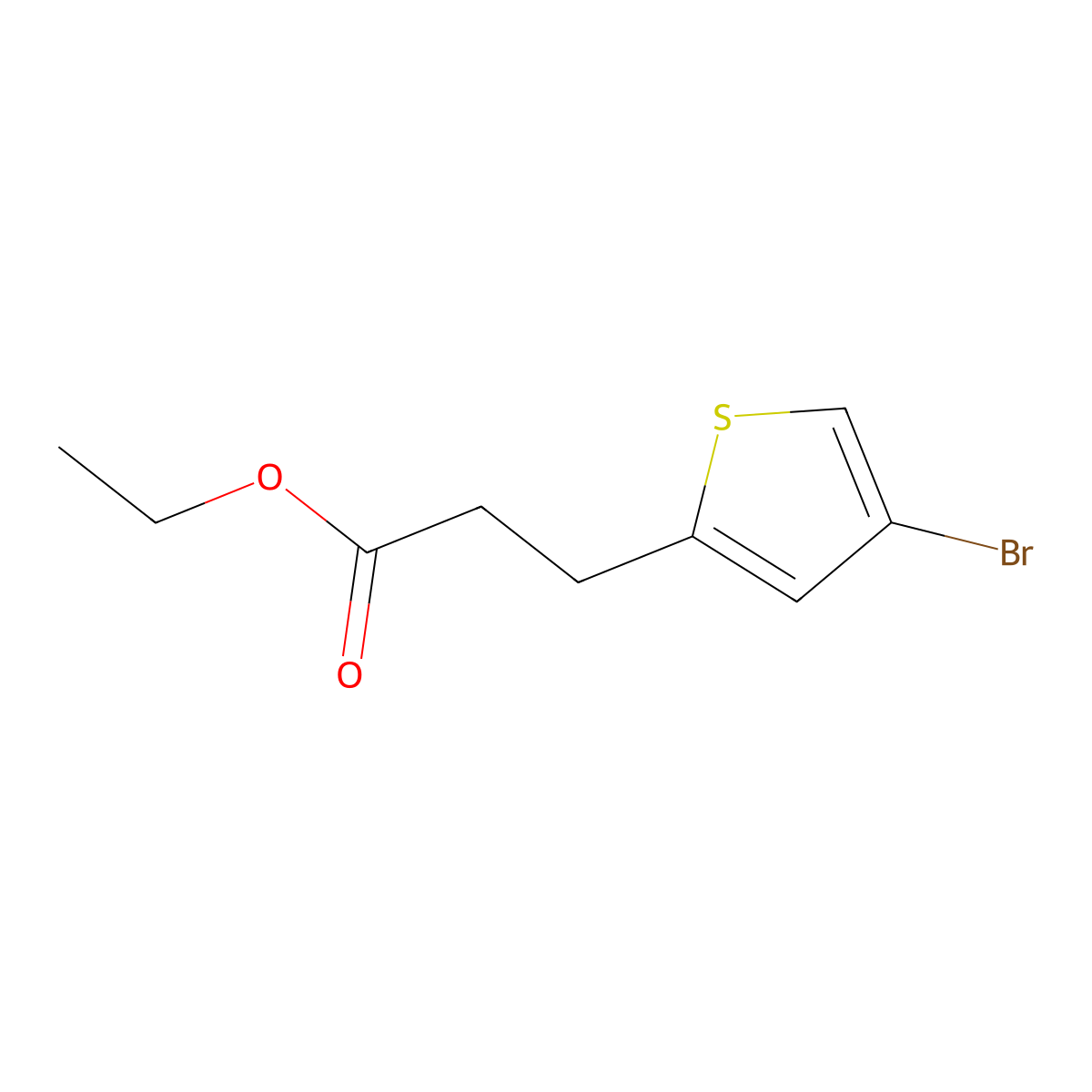Ethyl 3-(4-bromothiophen-2-YL)propanoate molecular structure, CAS 1881291-01-5