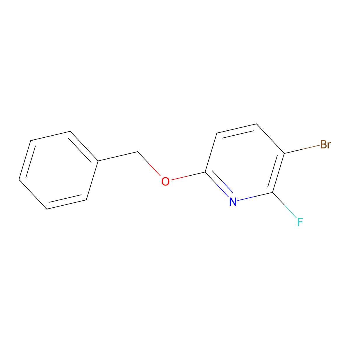 6-(Benzyloxy)-3-bromo-2-fluoropyridine molecular structure, CAS 1881291-08-2