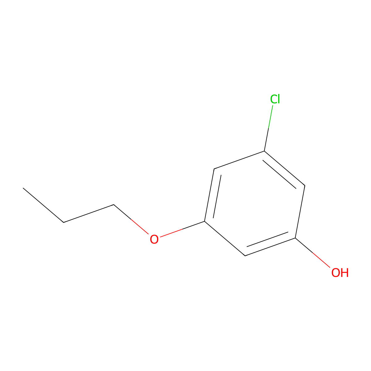 3-Chloro-5-propoxyphenol molecular structure, CAS 1881291-13-9