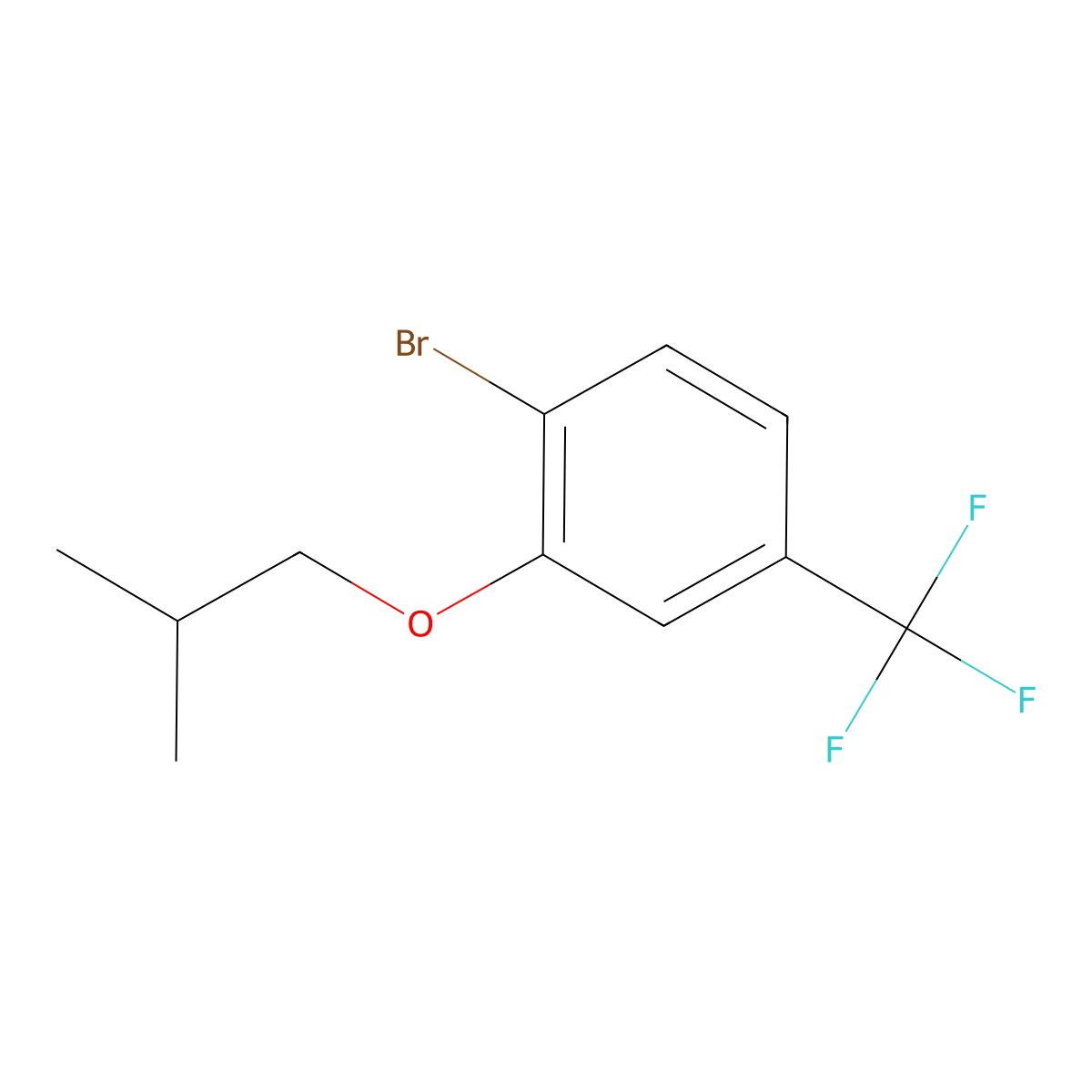 1-Bromo-2-(2-methylpropoxy)-4-(trifluoromethyl)benzene molecular structure, CAS 1881291-22-0
