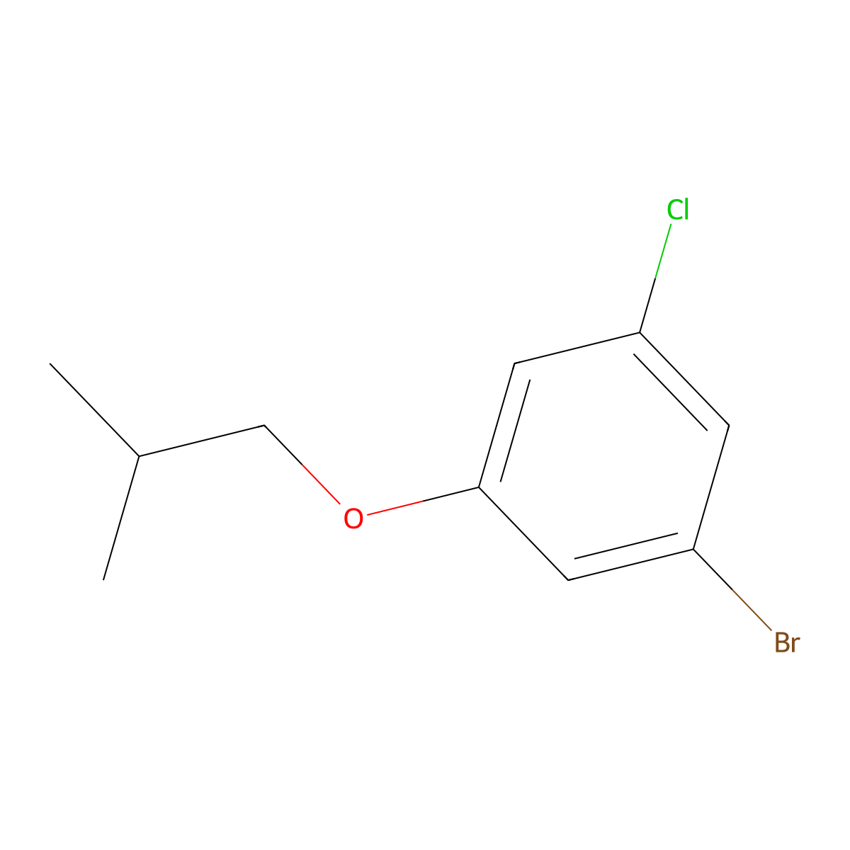1-Bromo-3-chloro-5-(2-methylpropoxy)benzene molecular structure, CAS 1881291-30-0