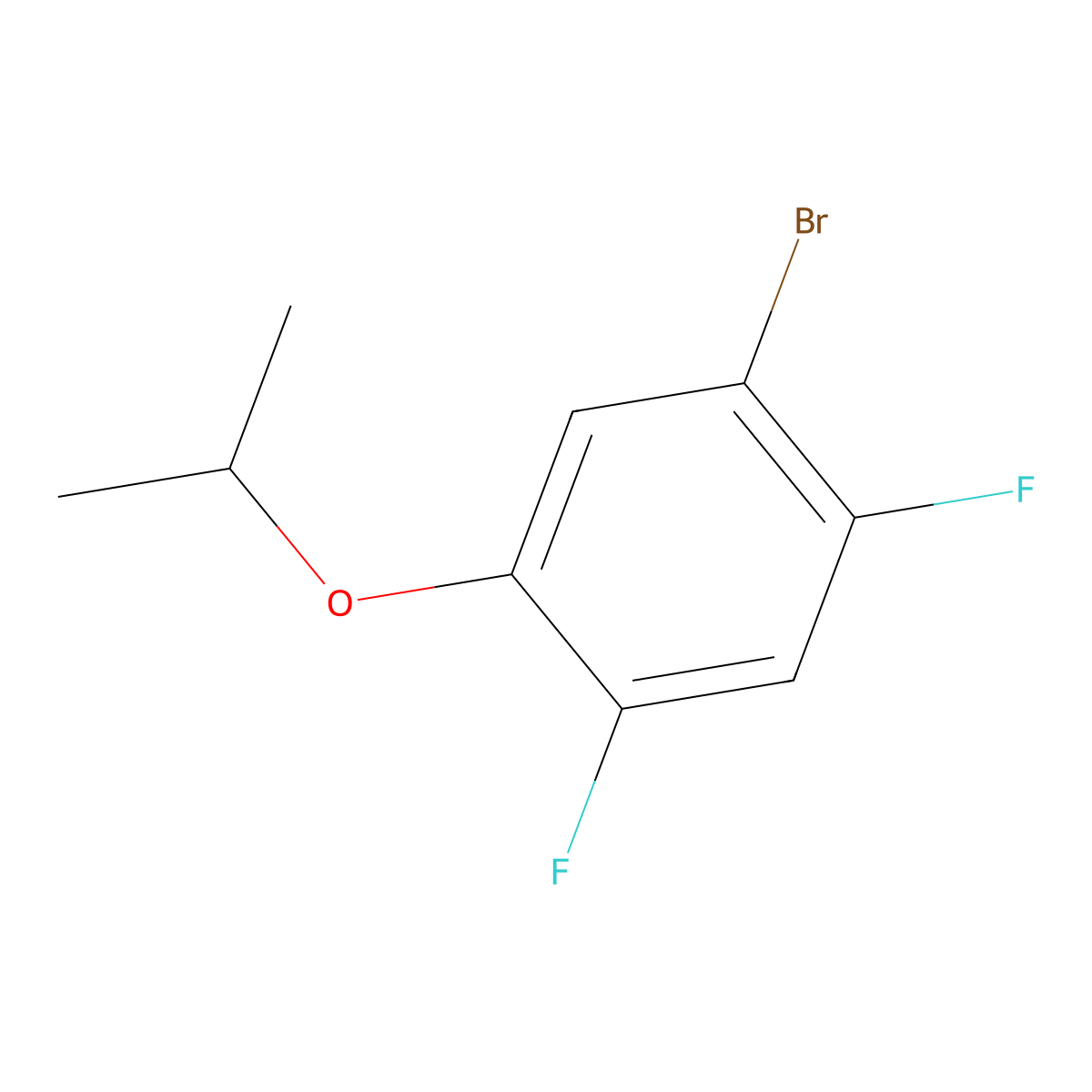1-Bromo-2,4-difluoro-5-(propan-2-yloxy)benzene molecular structure, CAS 1881291-35-5