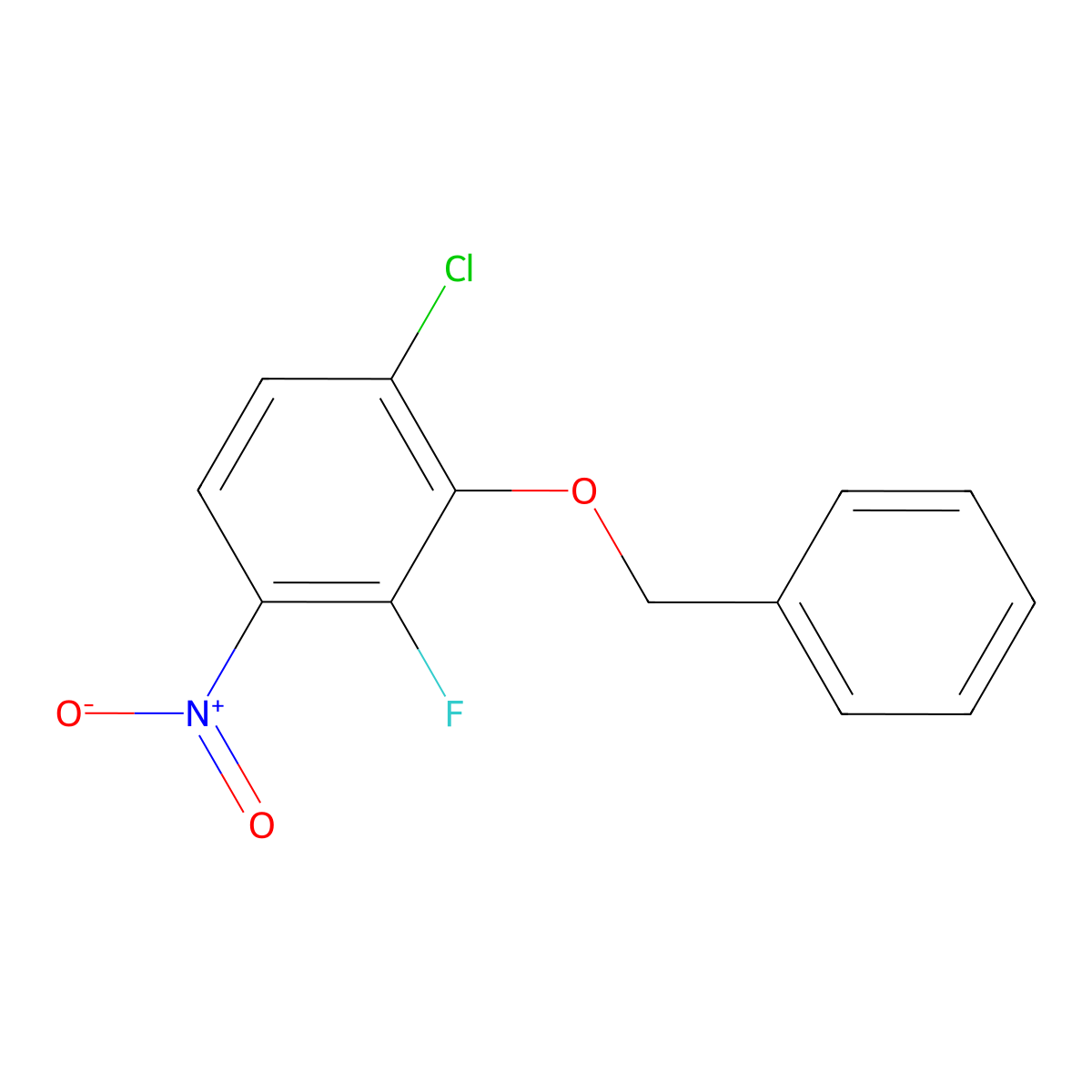 2-(Benzyloxy)-1-chloro-3-fluoro-4-nitrobenzene molecular structure, CAS 1881291-37-7
