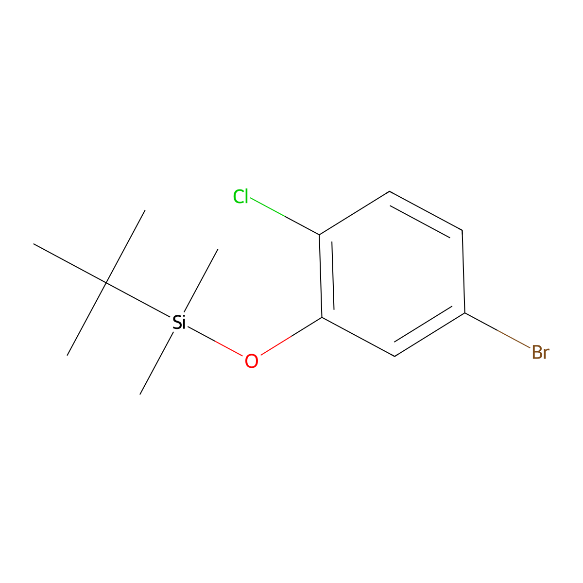 5-Bromo-2-chlorophenoxy(tert-butyl)dimethylsilane molecular structure, CAS 1881291-40-2