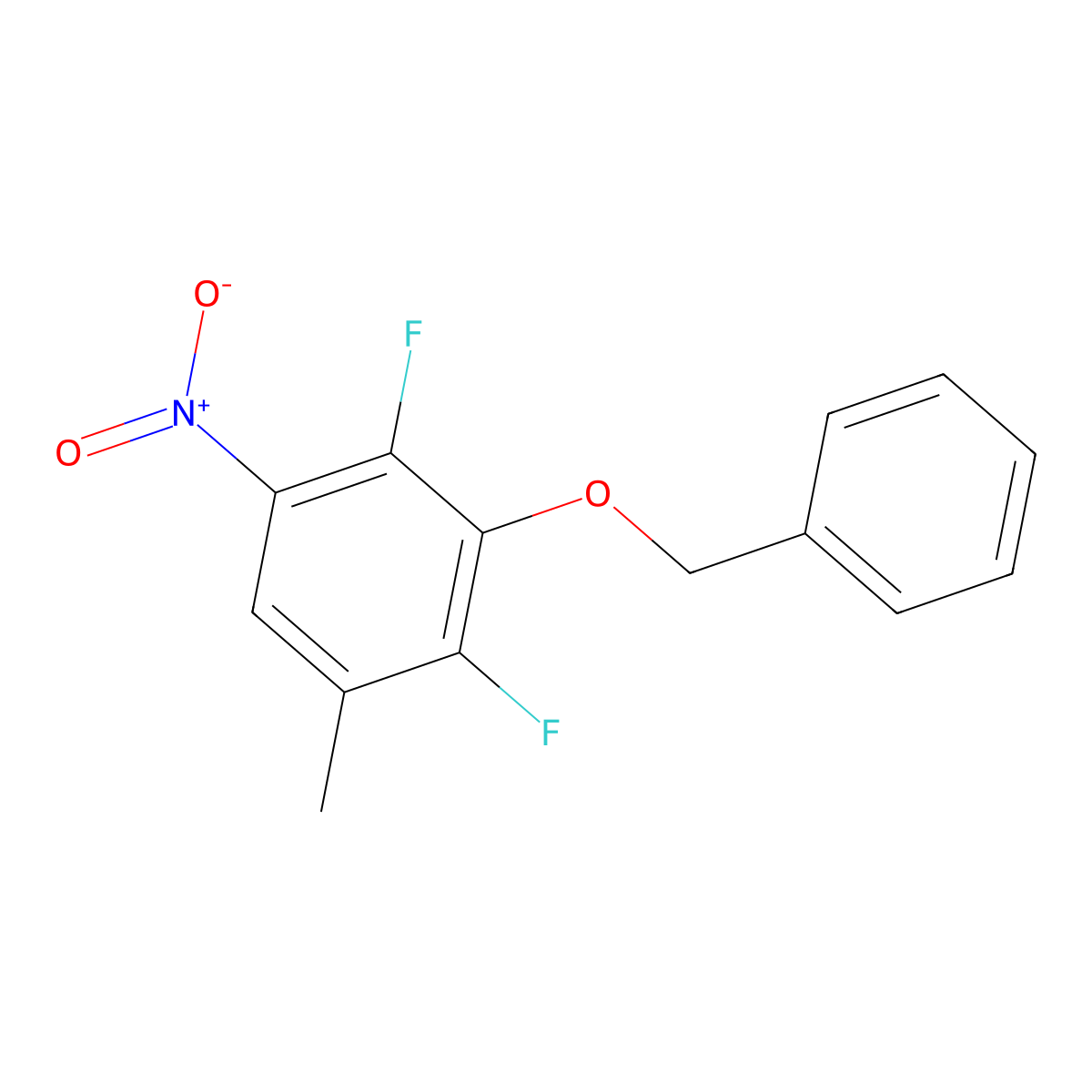 3-(Benzyloxy)-2,4-difluoro-1-methyl-5-nitrobenzene molecular structure, CAS 1881291-44-6