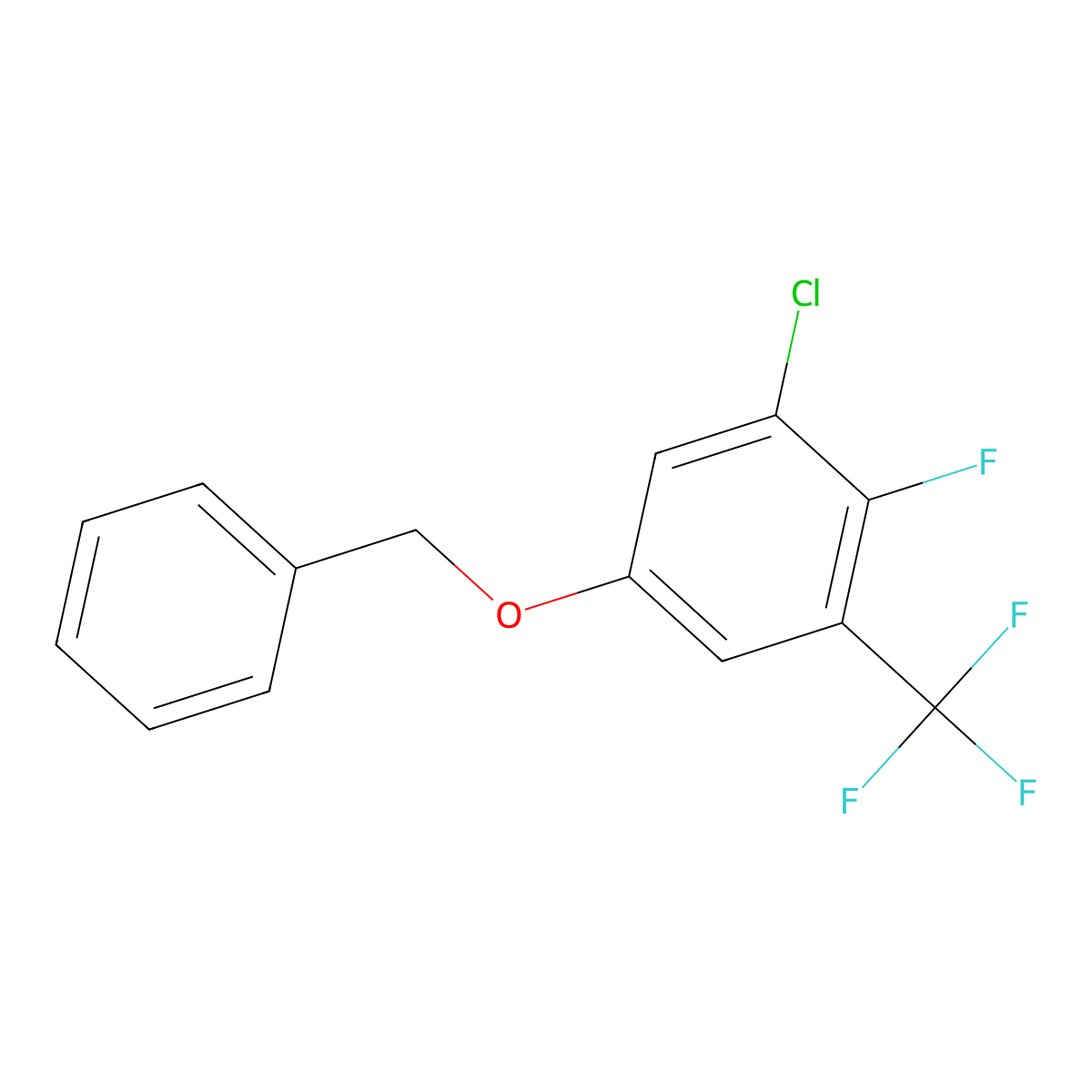 5-(Benzyloxy)-1-chloro-2-fluoro-3-(trifluoromethyl)benzene molecular structure, CAS 1881291-55-9