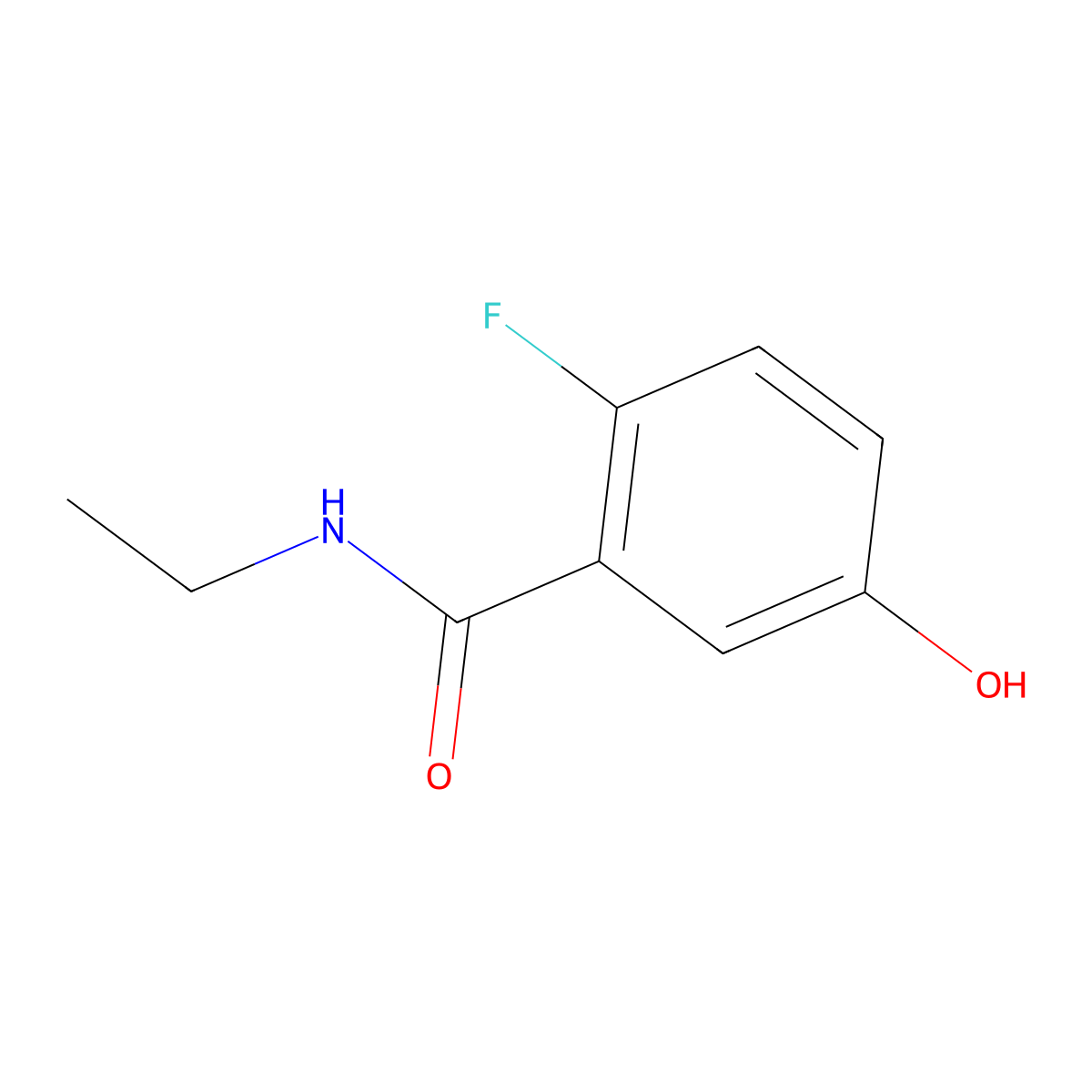 N-Ethyl-2-fluoro-5-hydroxybenzamide molecular structure, CAS 1881291-57-1