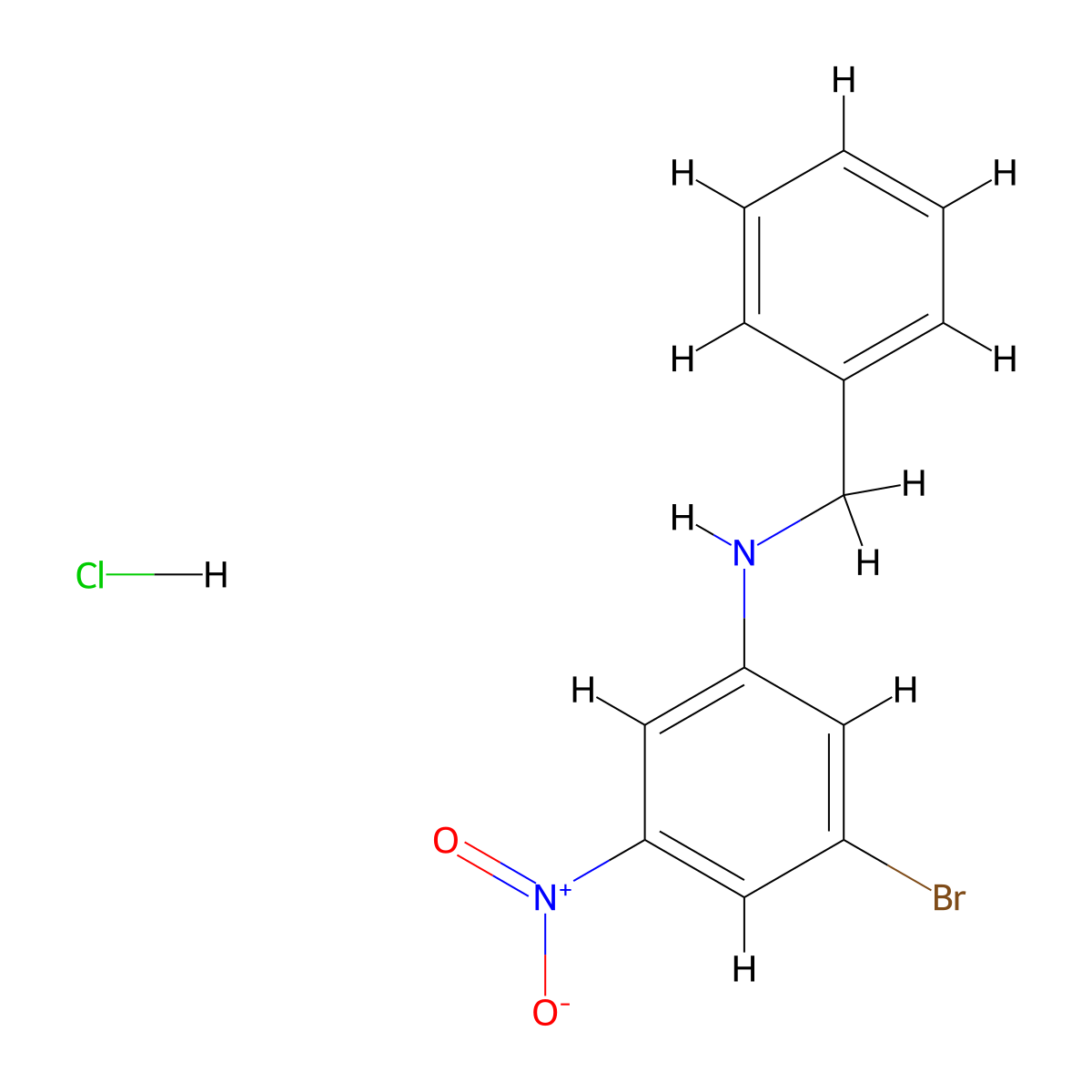 N-Benzyl-3-bromo-5-nitroaniline hydrochloride molecular structure, CAS 1881291-59-3