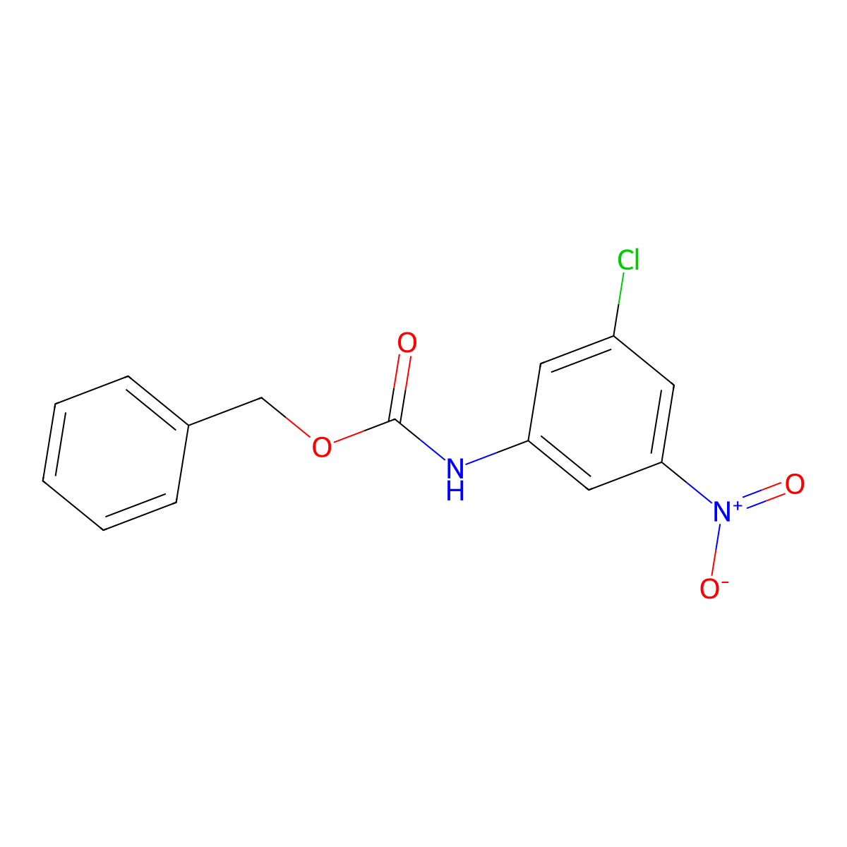 Benzyl N-(3-chloro-5-nitrophenyl)carbamate molecular structure, CAS 1881291-62-8