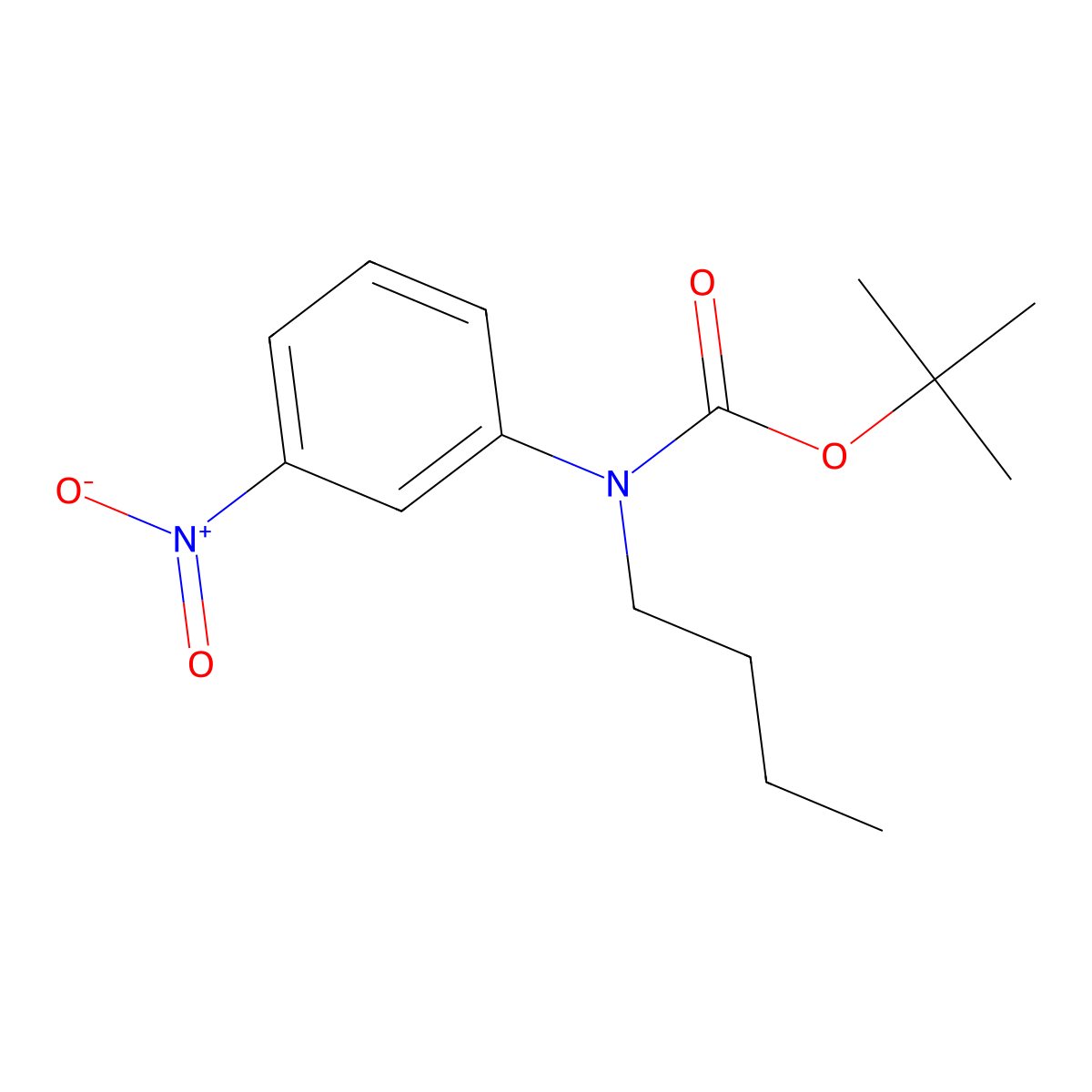 Tert-butyl N-butyl-N-(3-nitrophenyl)carbamate molecular structure, CAS 1881291-64-0
