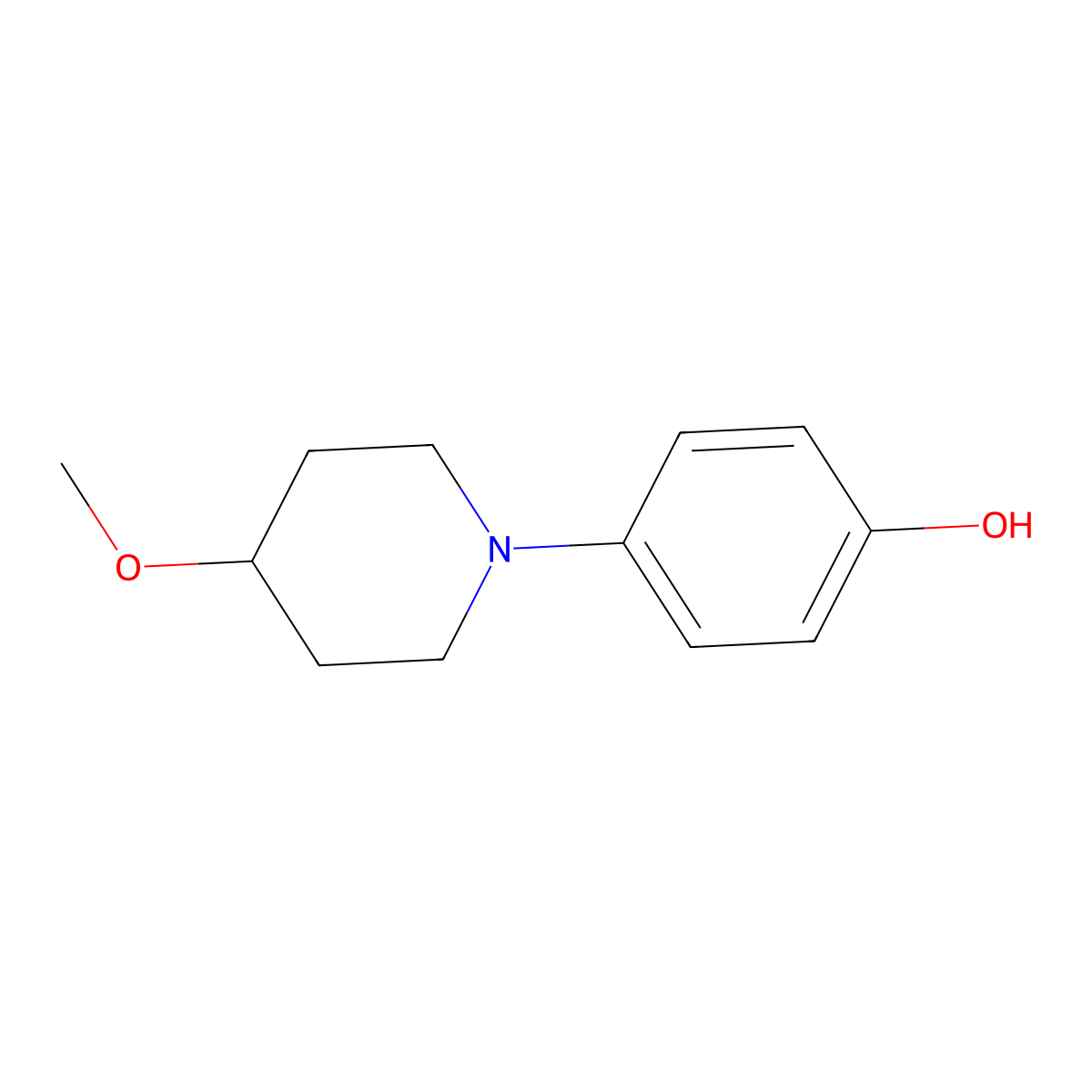4-(4-Methoxypiperidin-1-YL)phenol molecular structure, CAS 1881291-77-5