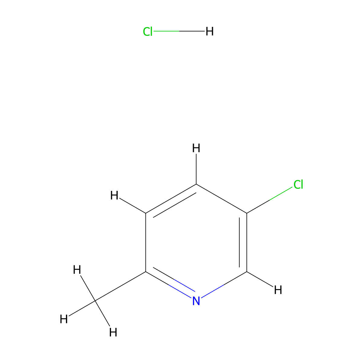 5-Chloro-2-methylpyridine hydrochloride molecular structure, CAS 1881292-44-9