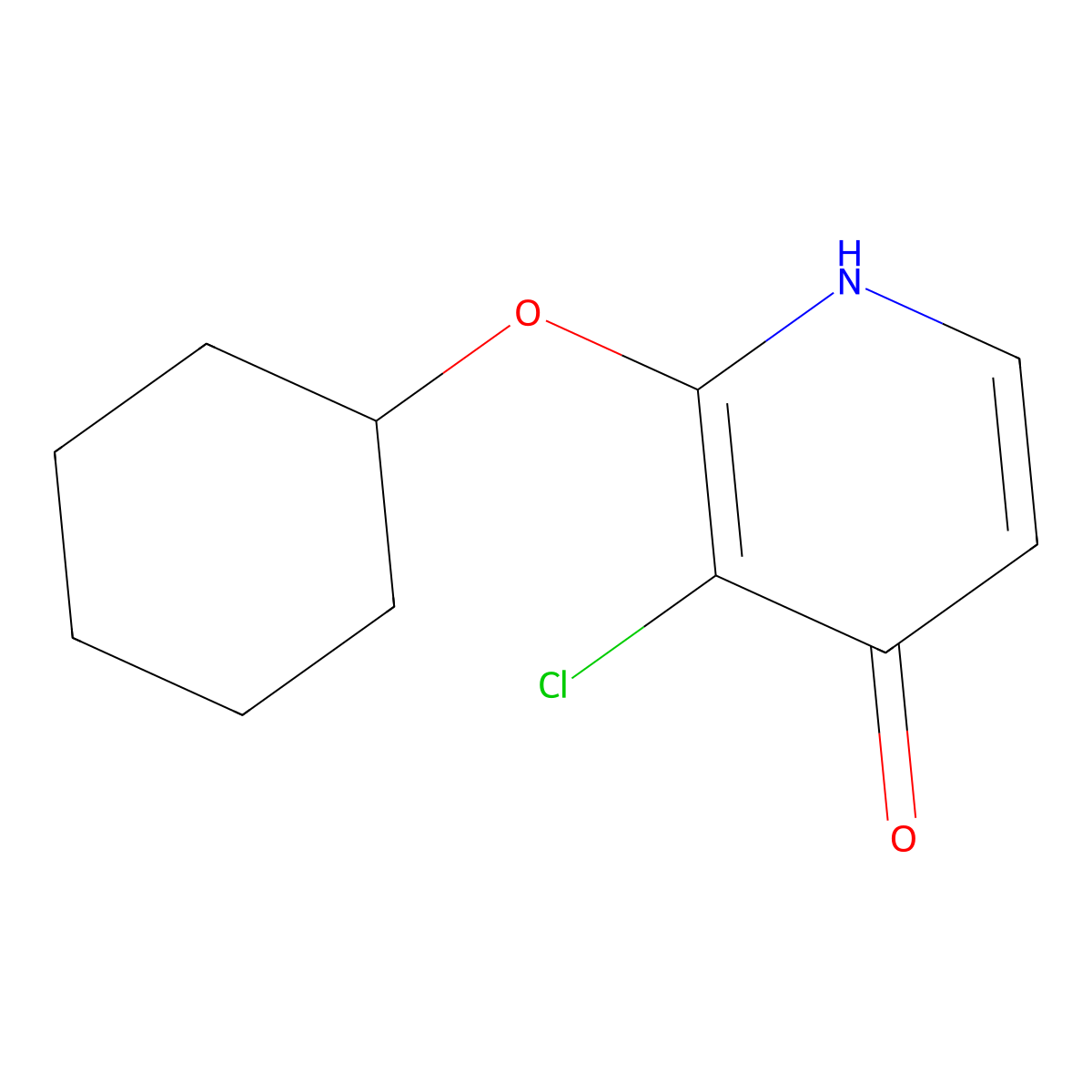 3-Chloro-2-(cyclohexyloxy)pyridin-4-OL molecular structure, CAS 1881292-45-0