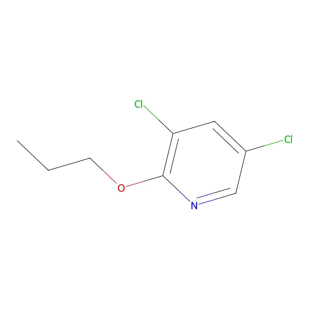 3,5-Dichloro-2-propoxypyridine molecular structure, CAS 1881292-49-4