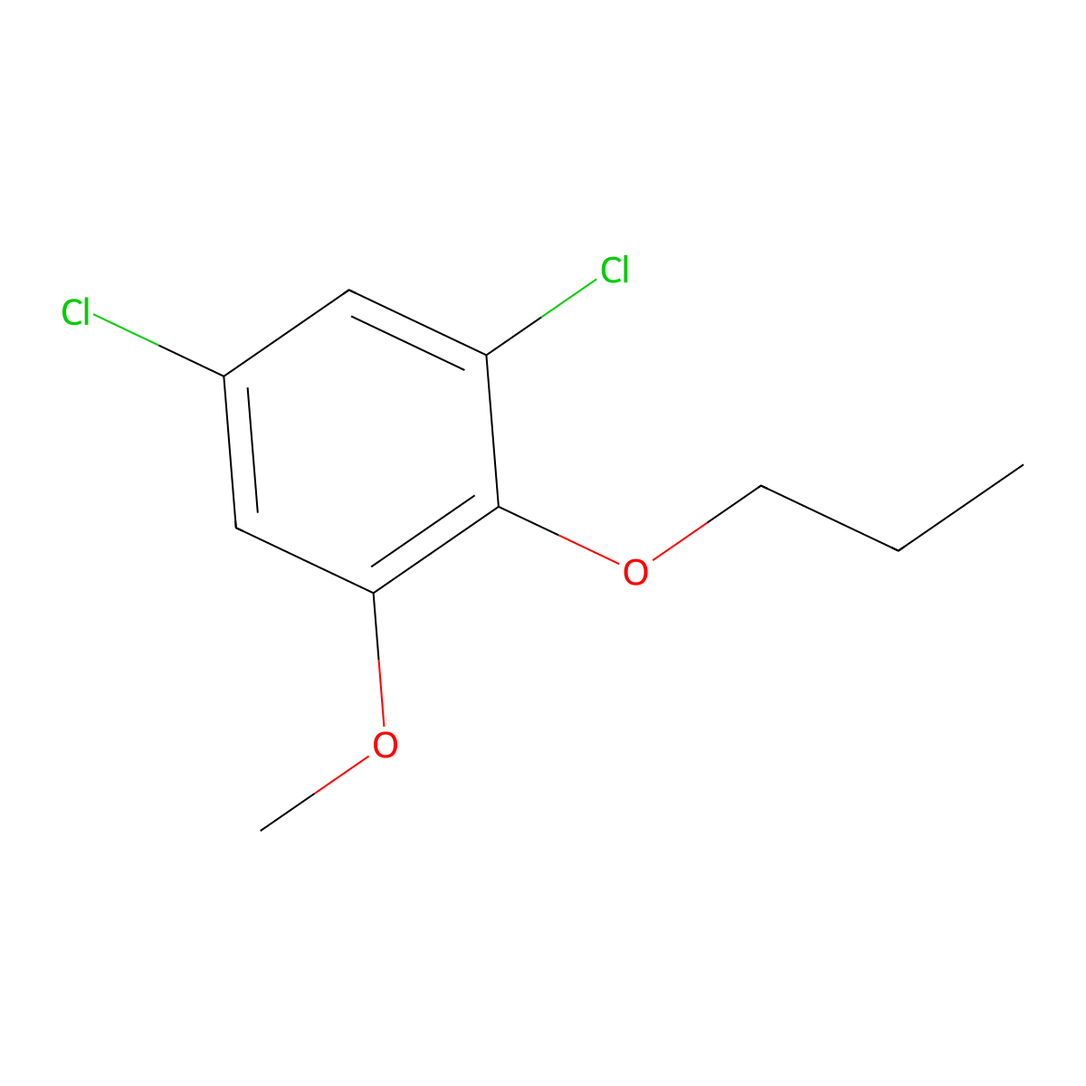 1,5-Dichloro-3-methoxy-2-propoxybenzene molecular structure, CAS 1881292-50-7