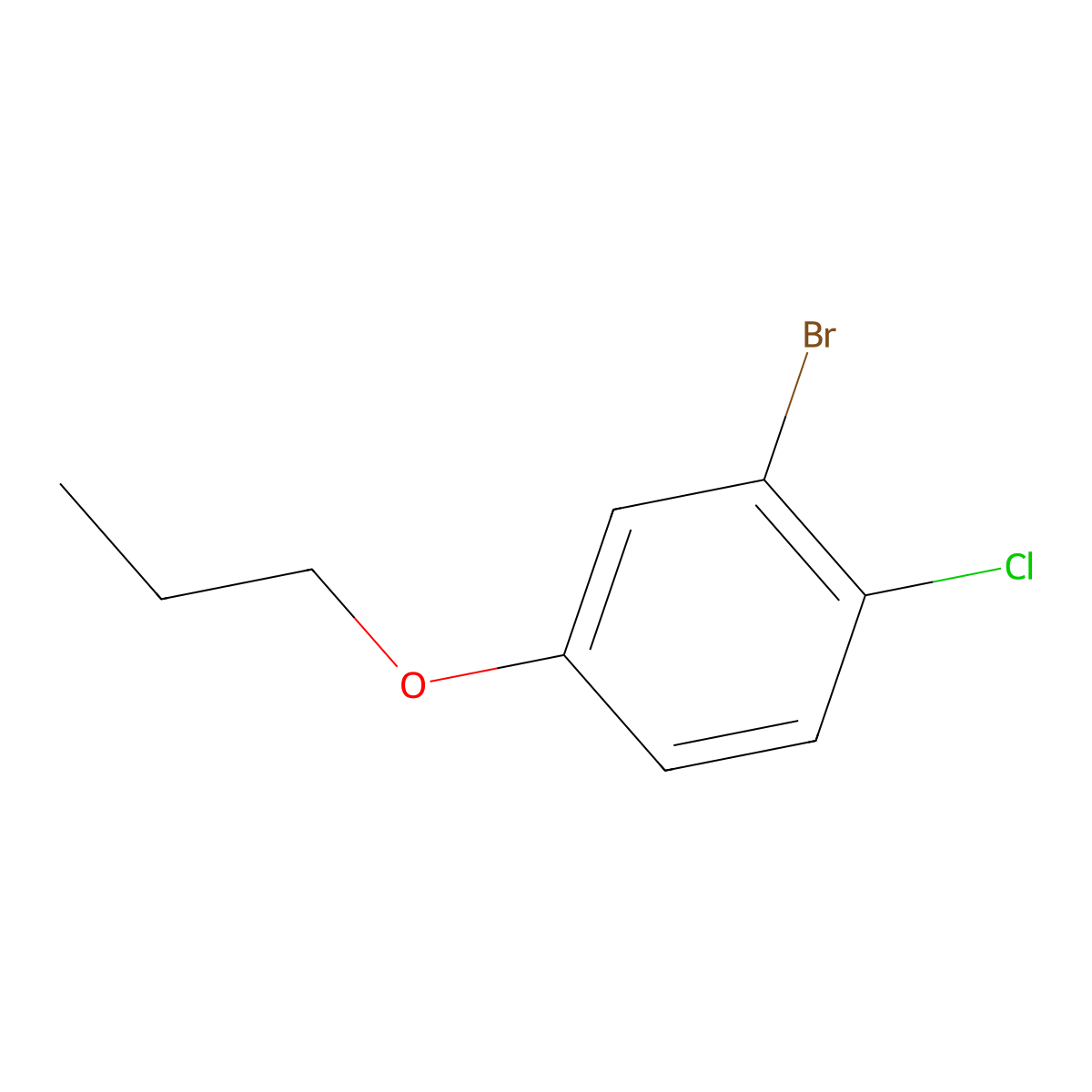 2-Bromo-1-chloro-4-propoxybenzene molecular structure, CAS 1881292-53-0