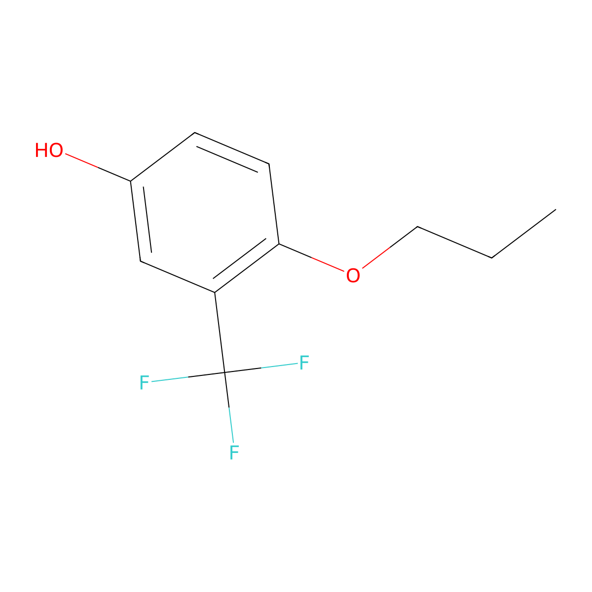 4-Propoxy-3-(trifluoromethyl)phenol molecular structure, CAS 1881292-54-1