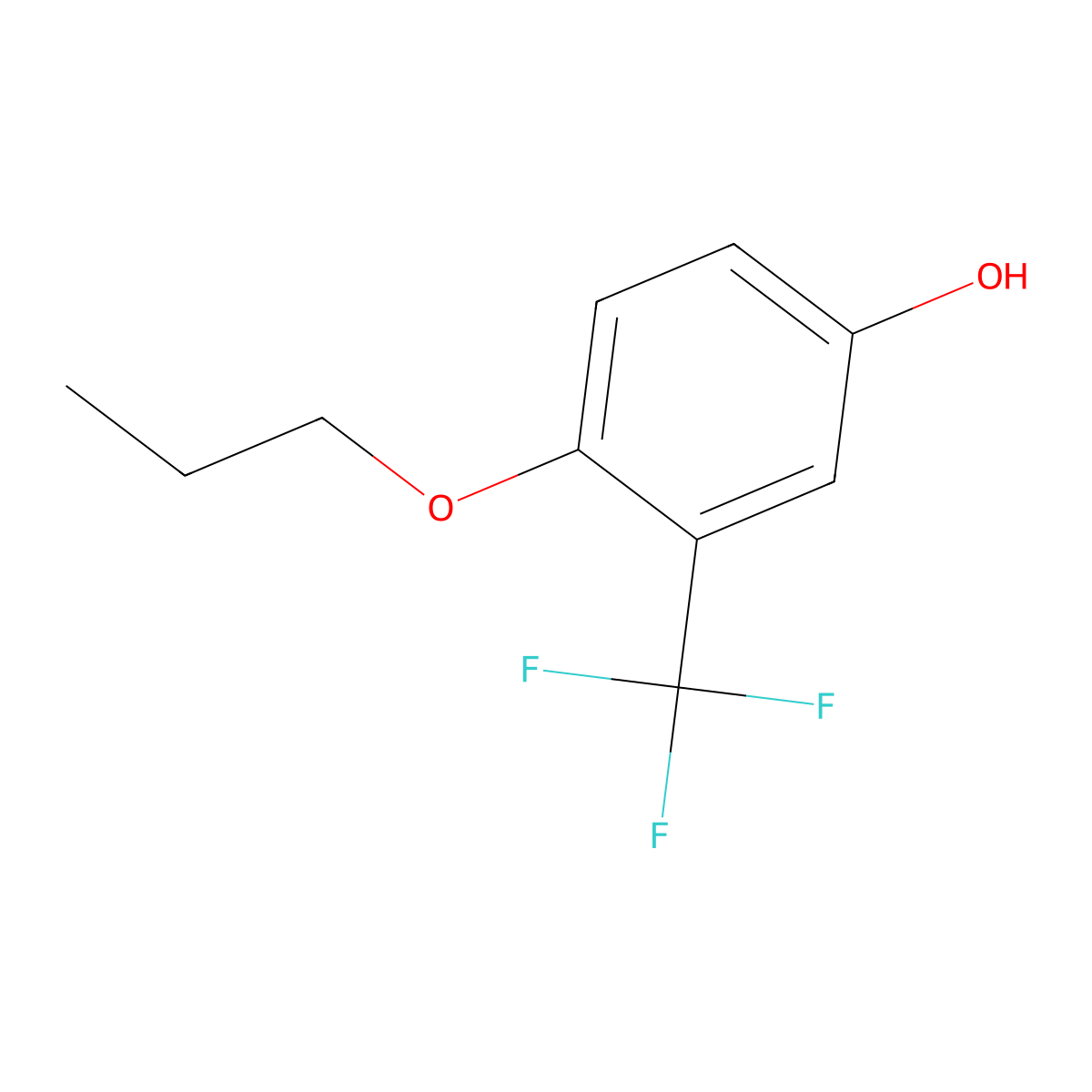 4-Propoxy-3-(trifluoromethyl)phenol molecular structure, CAS 1881292-54-1