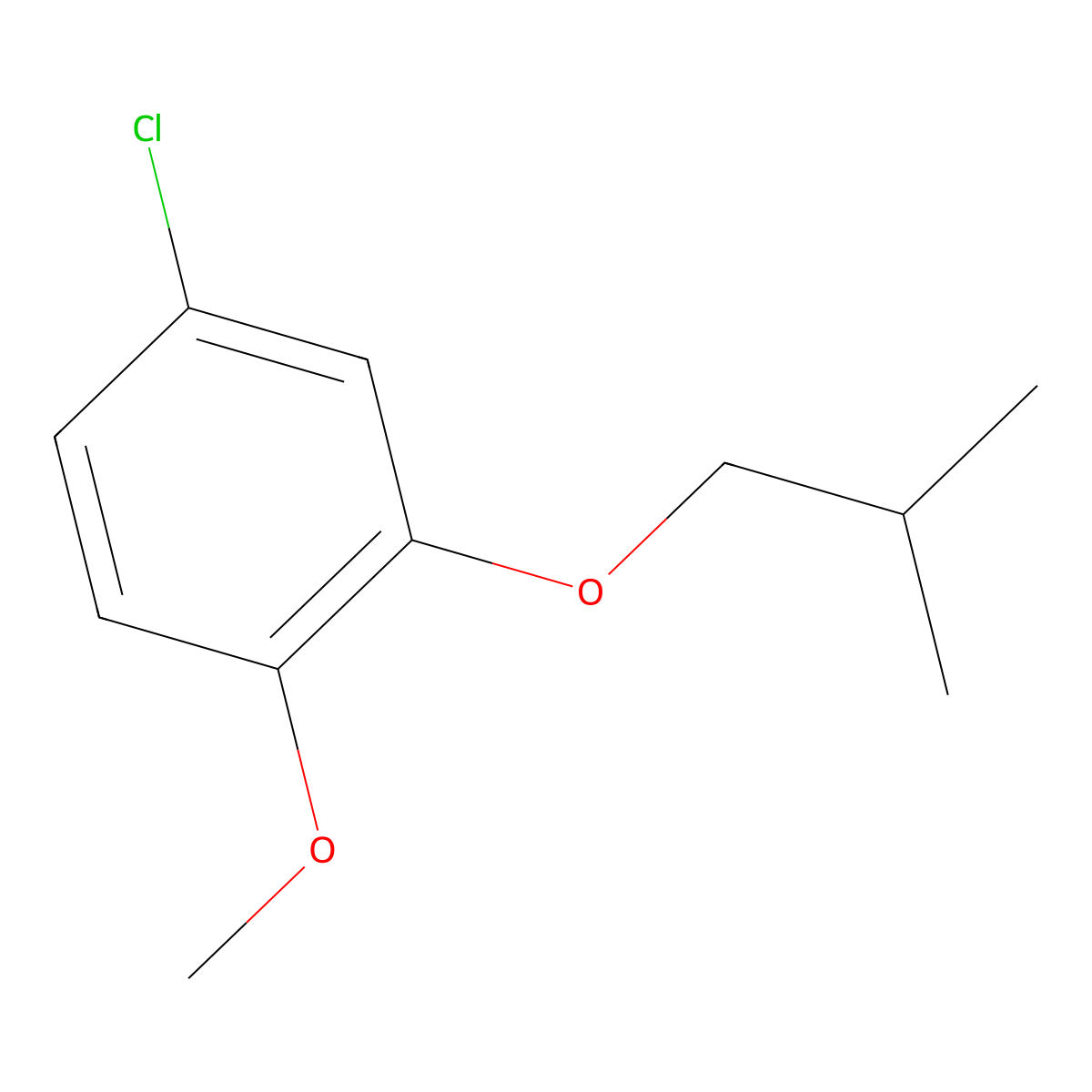 4-Chloro-1-methoxy-2-(2-methylpropoxy)benzene molecular structure, CAS 1881292-55-2