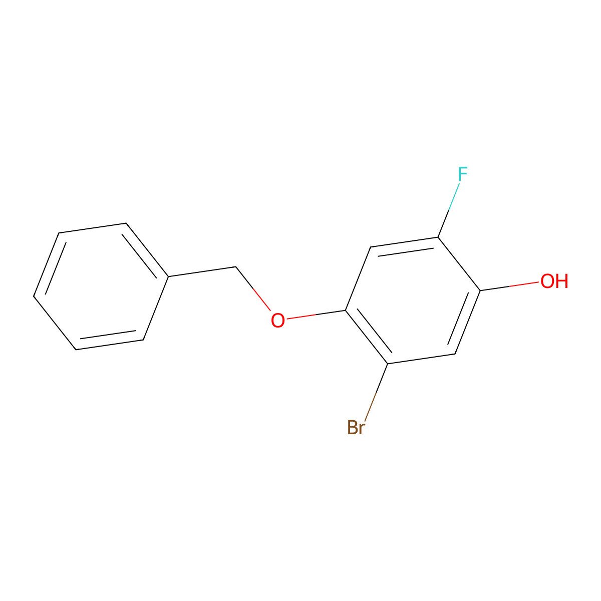 4-(Benzyloxy)-5-bromo-2-fluorophenol molecular structure, CAS 1881292-59-6