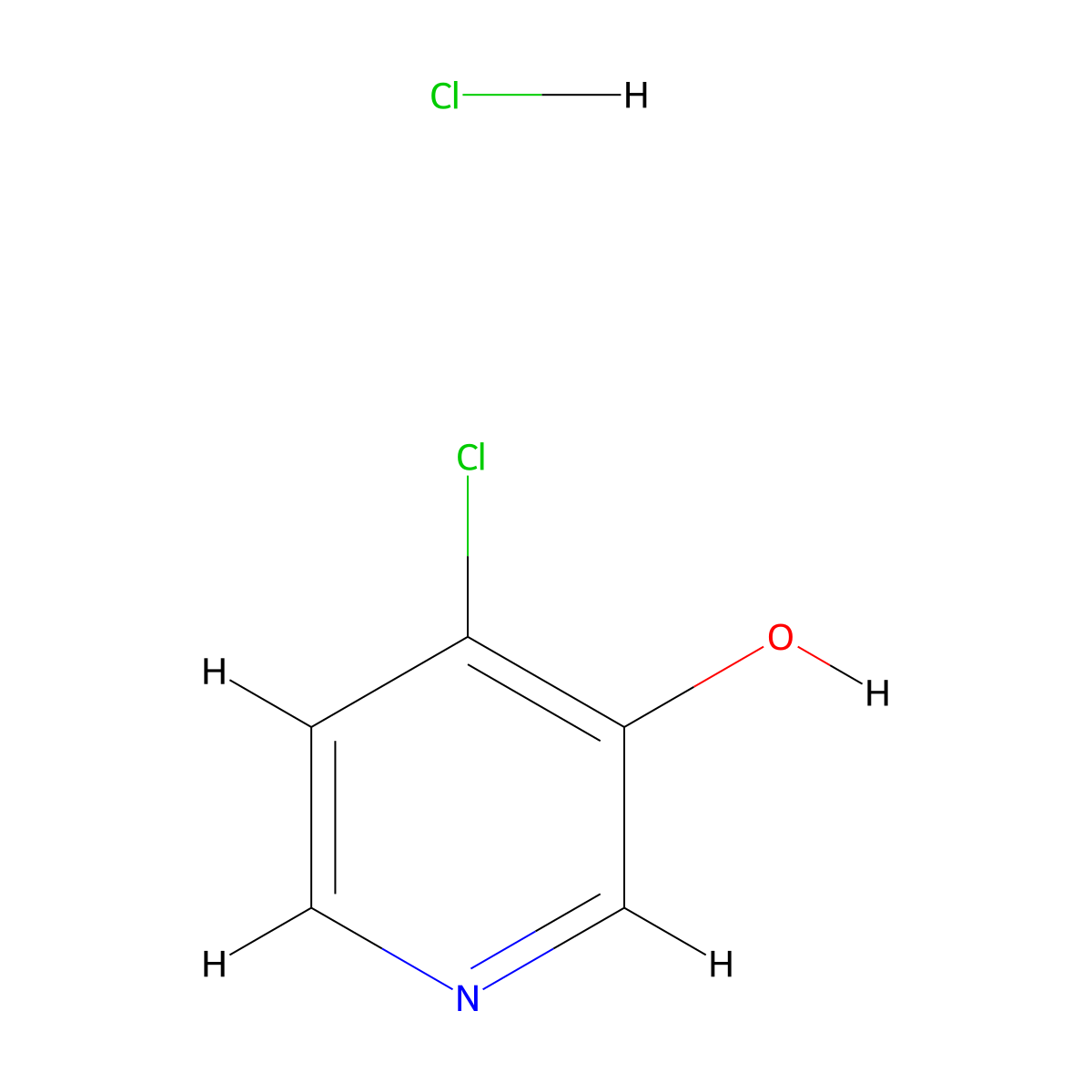 4-Chloropyridin-3-OL hydrochloride molecular structure, CAS 1881292-60-9