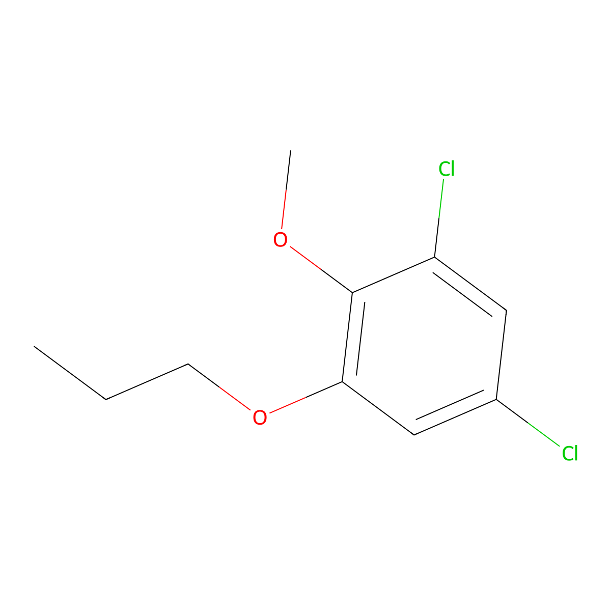 1,5-Dichloro-2-methoxy-3-propoxybenzene molecular structure, CAS 1881292-61-0