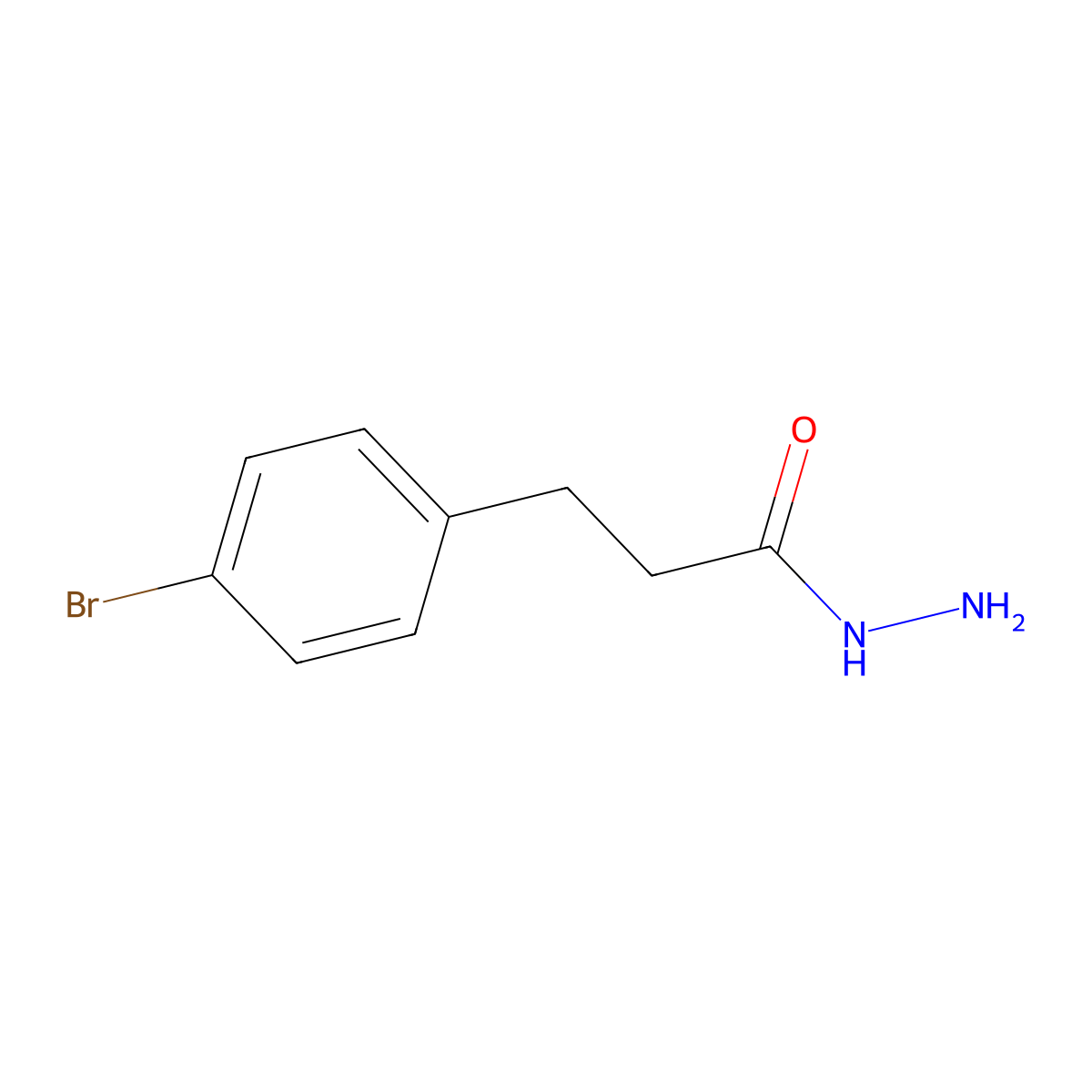 3-(4-Bromophenyl)propanehydrazide molecular structure, CAS 1881292-67-6
