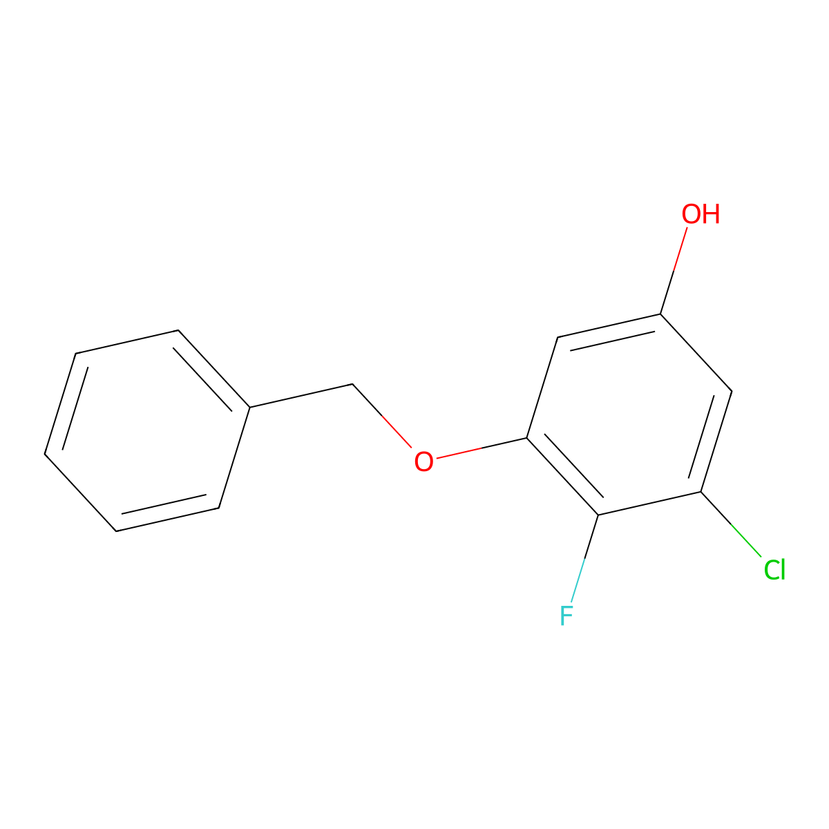 3-(Benzyloxy)-5-chloro-4-fluorophenol molecular structure, CAS 1881292-68-7