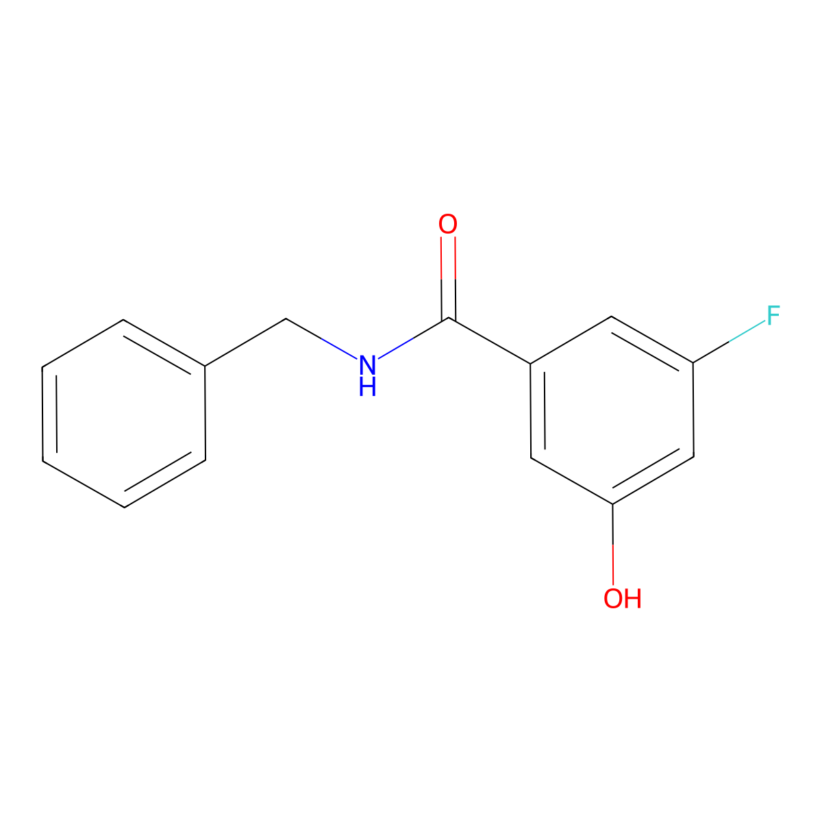 N-Benzyl-3-fluoro-5-hydroxybenzamide molecular structure, CAS 1881292-72-3