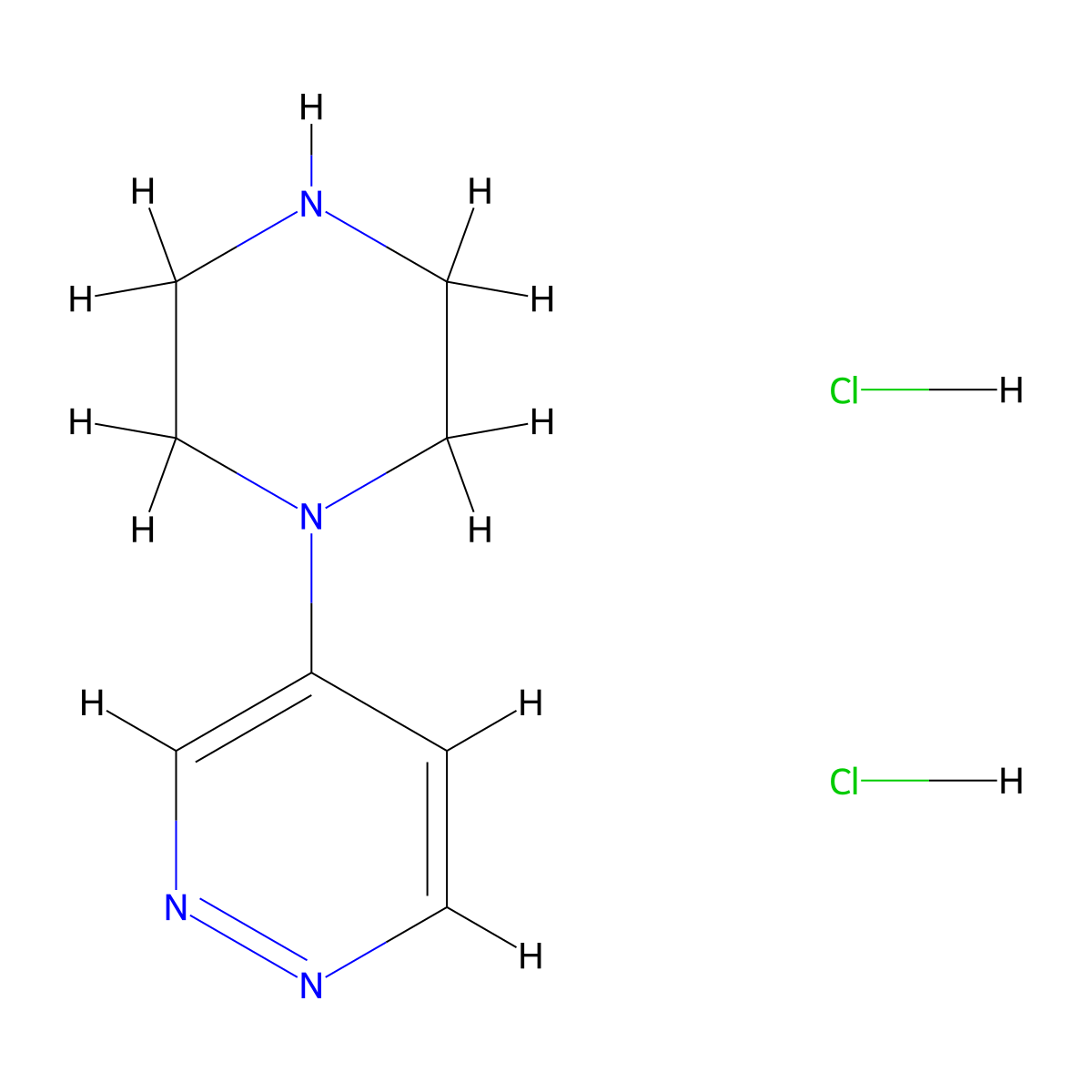 4-(Piperazin-1-yl)pyridazine dihydrochloride molecular structure, CAS 1881292-75-6