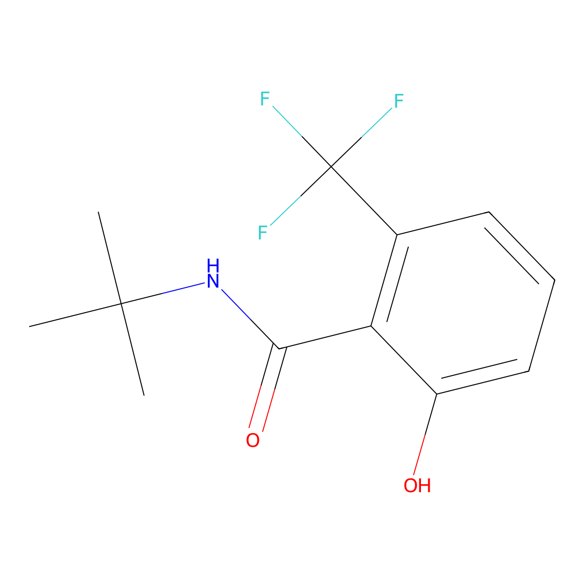 N-Tert-butyl-2-hydroxy-6-(trifluoromethyl)benzamide molecular structure, CAS 1881292-77-8