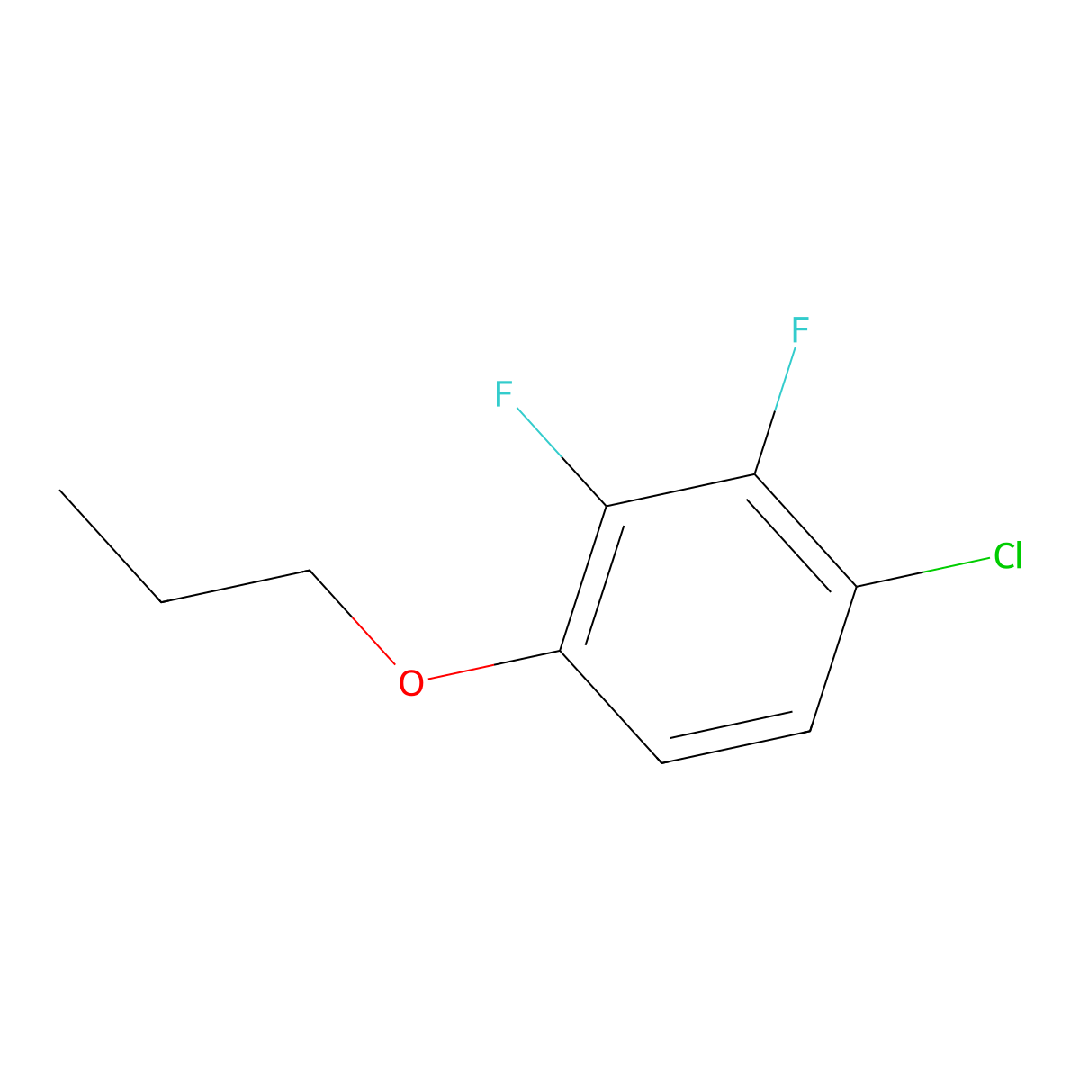 1-Chloro-2,3-difluoro-4-propoxybenzene molecular structure, CAS 1881292-80-3