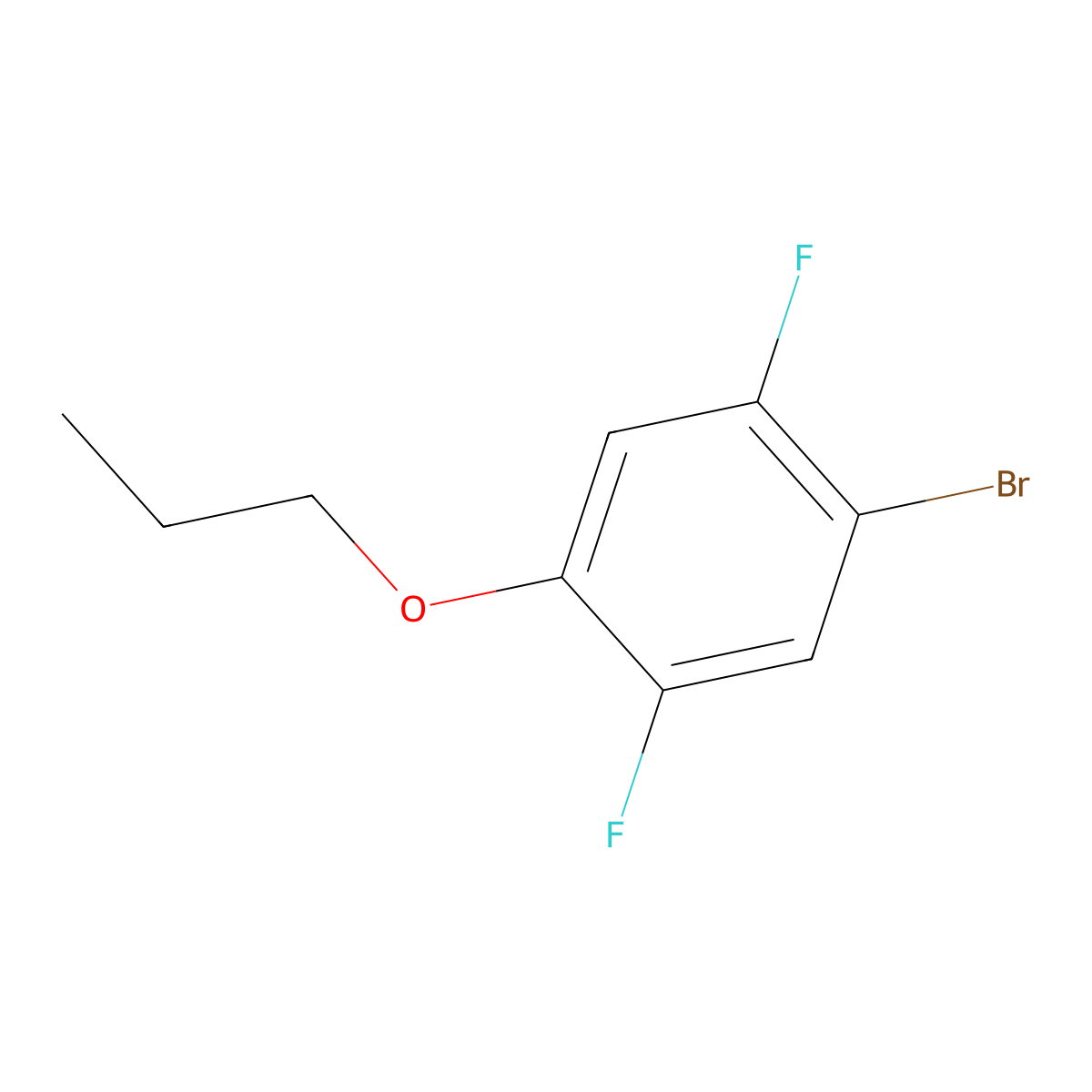 1-Bromo-2,5-difluoro-4-propoxybenzene molecular structure, CAS 1881292-82-5