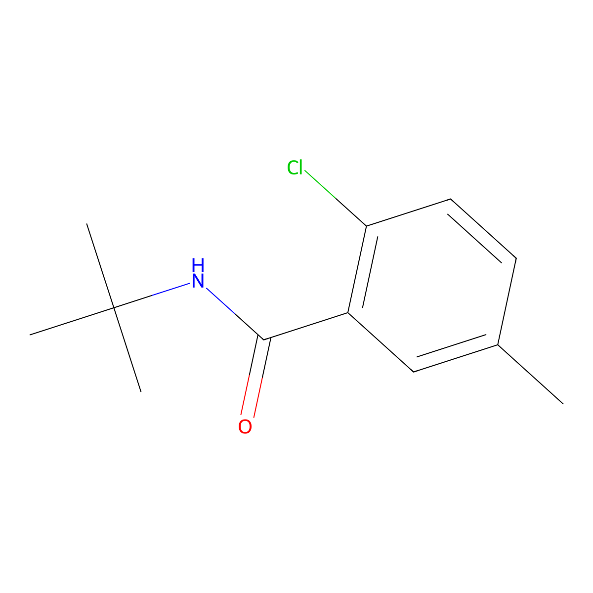 N-Tert-butyl-2-chloro-5-methylbenzamide molecular structure, CAS 1881292-84-7