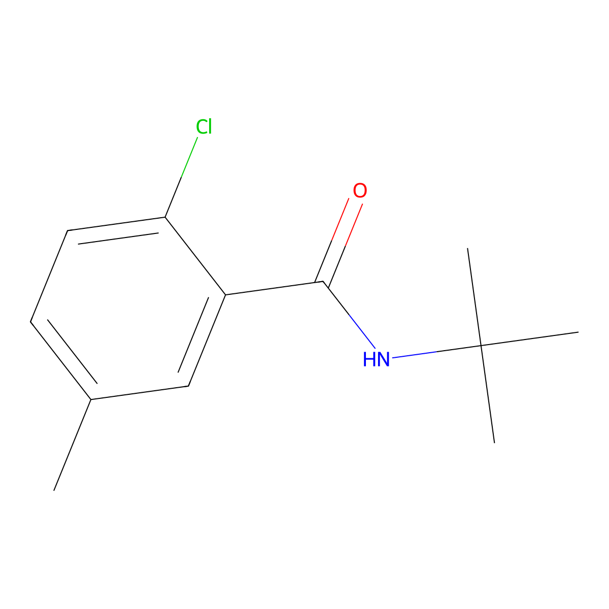 N-Tert-butyl-2-chloro-5-methylbenzamide molecular structure, CAS 1881292-84-7