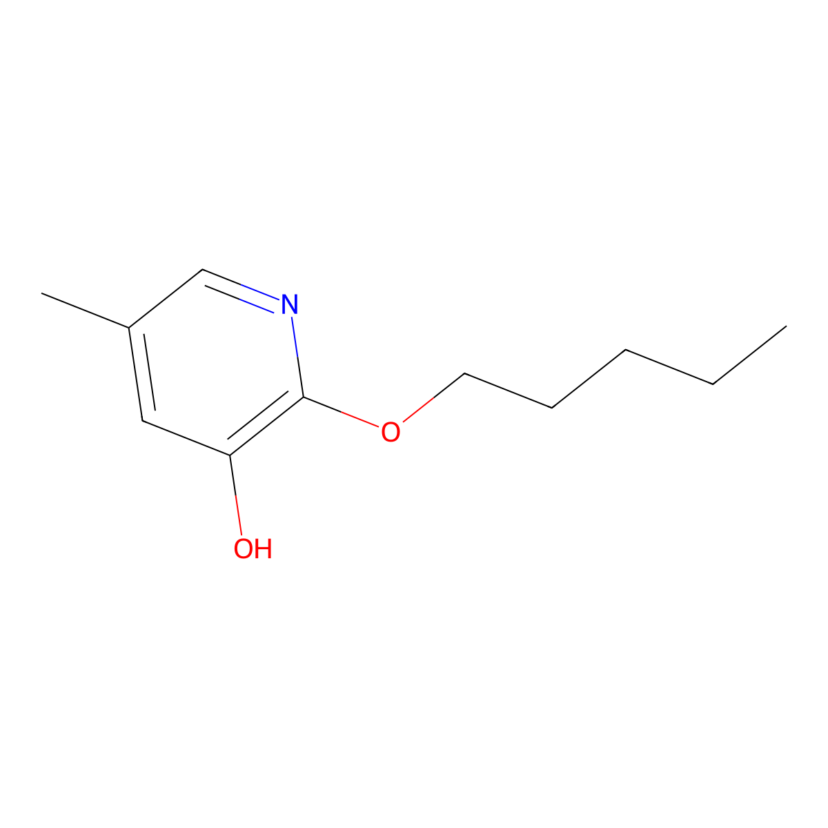 5-Methyl-2-(pentyloxy)pyridin-3-OL molecular structure, CAS 1881292-91-6