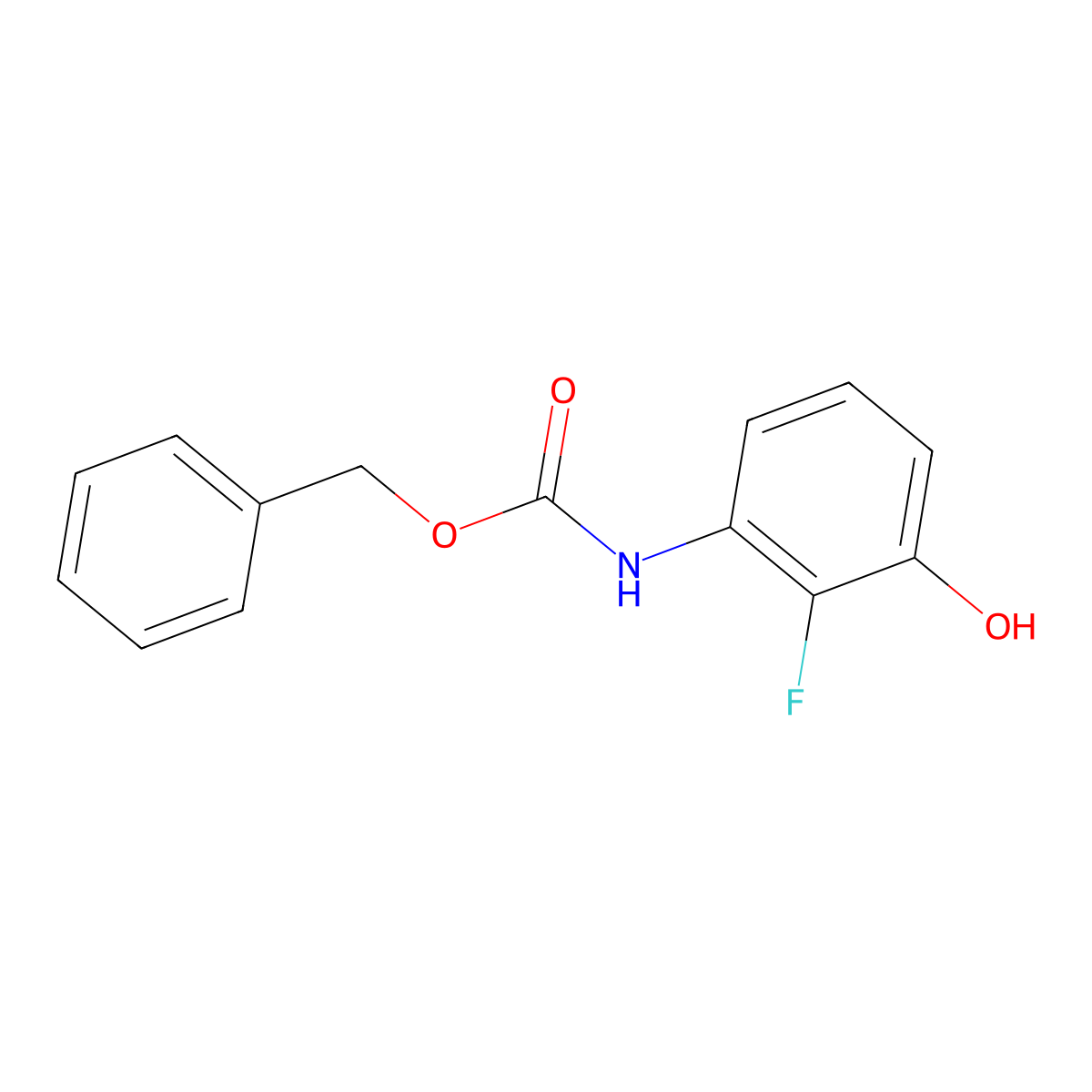 Benzyl N-(2-fluoro-3-hydroxyphenyl)carbamate molecular structure, CAS 1881292-94-9