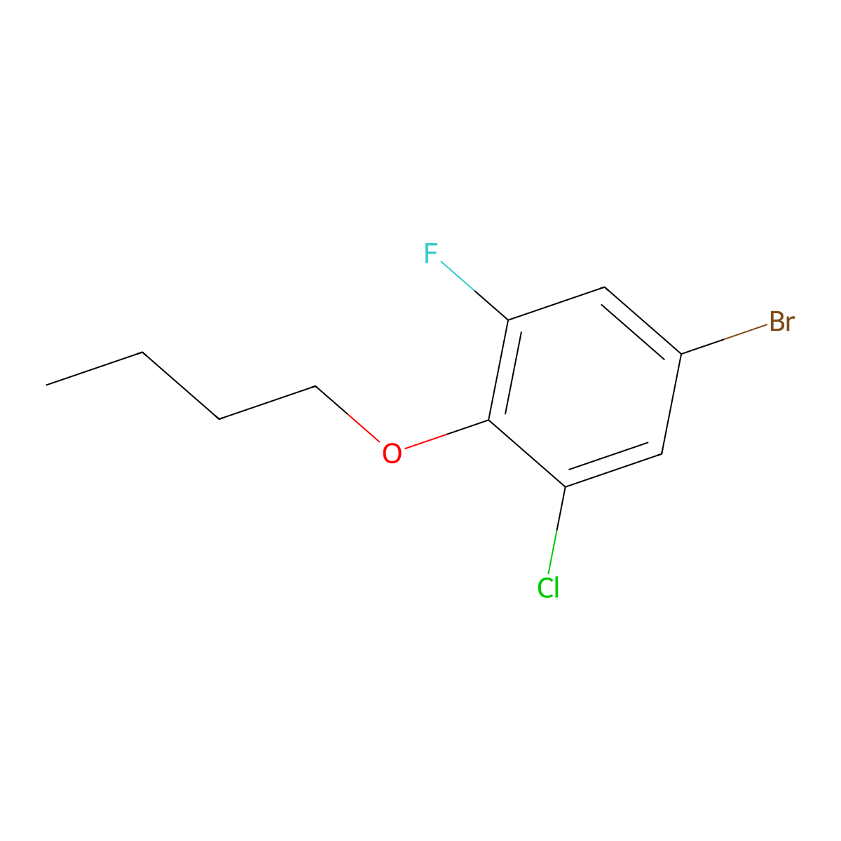 5-Bromo-2-butoxy-1-chloro-3-fluorobenzene molecular structure, CAS 1881292-96-1